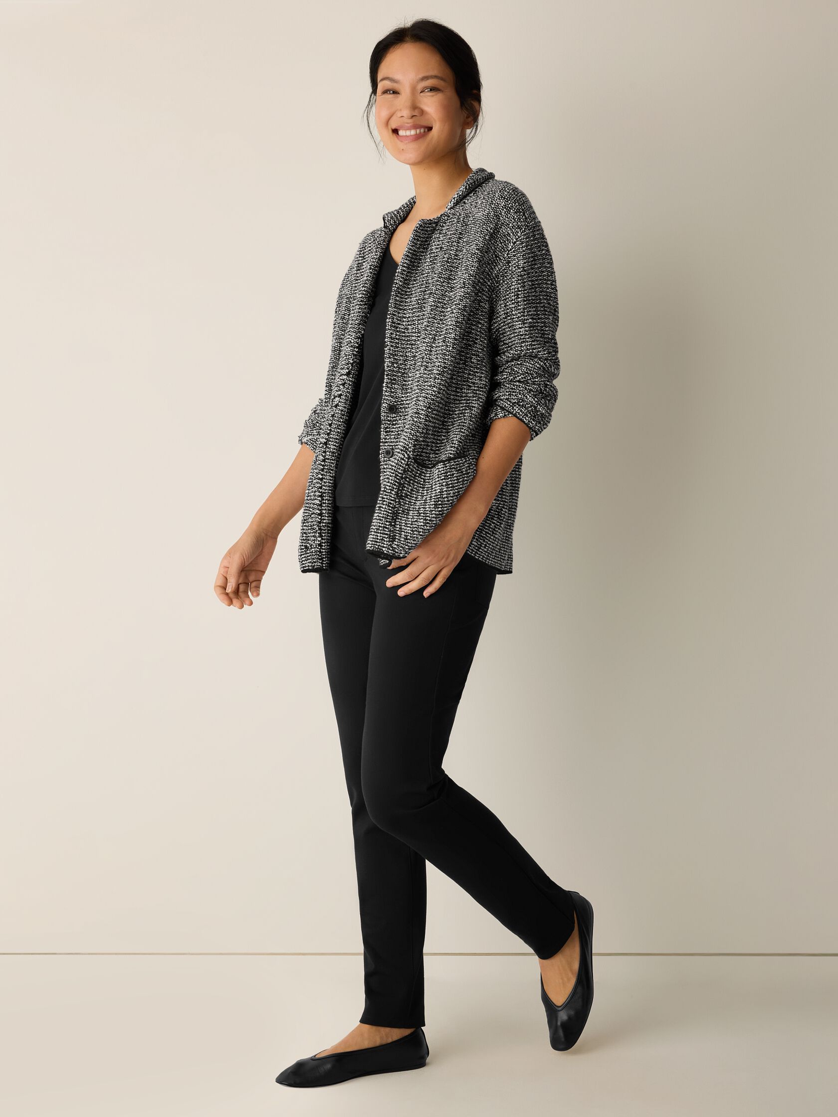 Peruvian Cotton Cloud Notch Collar Jacket