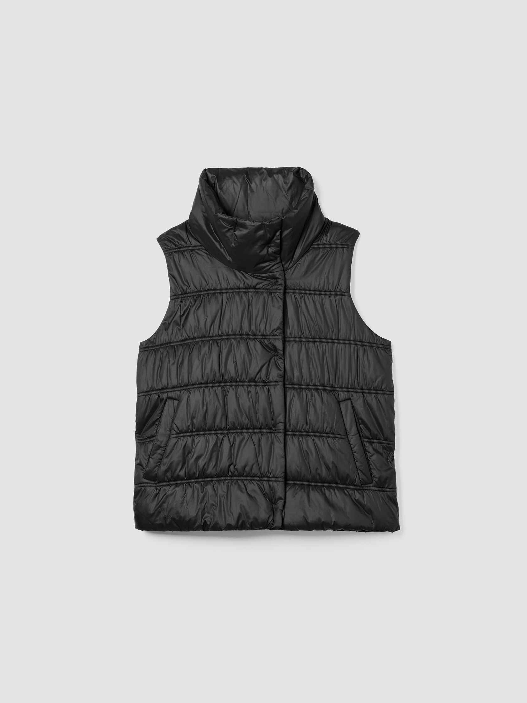 Eggshell Recycled Nylon Stand Collar Vest
