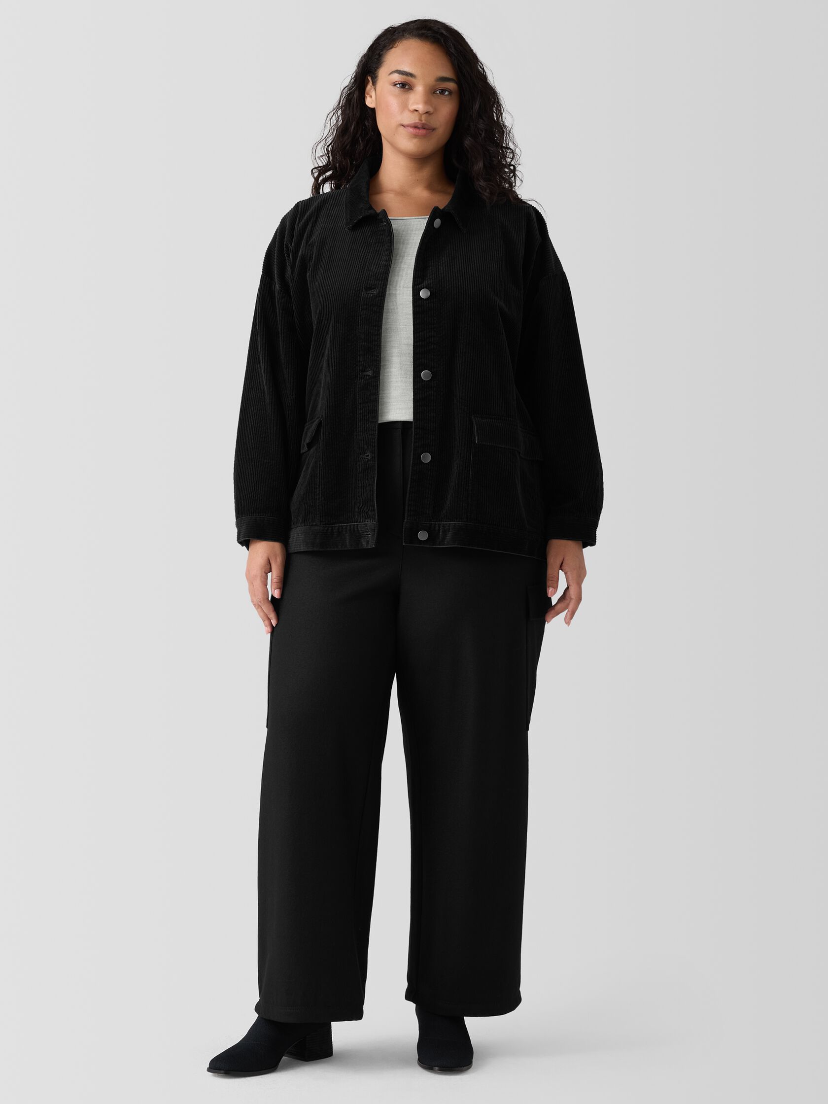 Organic Cotton Corduroy Classic Collar Jacket