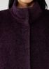 Sheared Suri Alpaca Stand Collar Coat