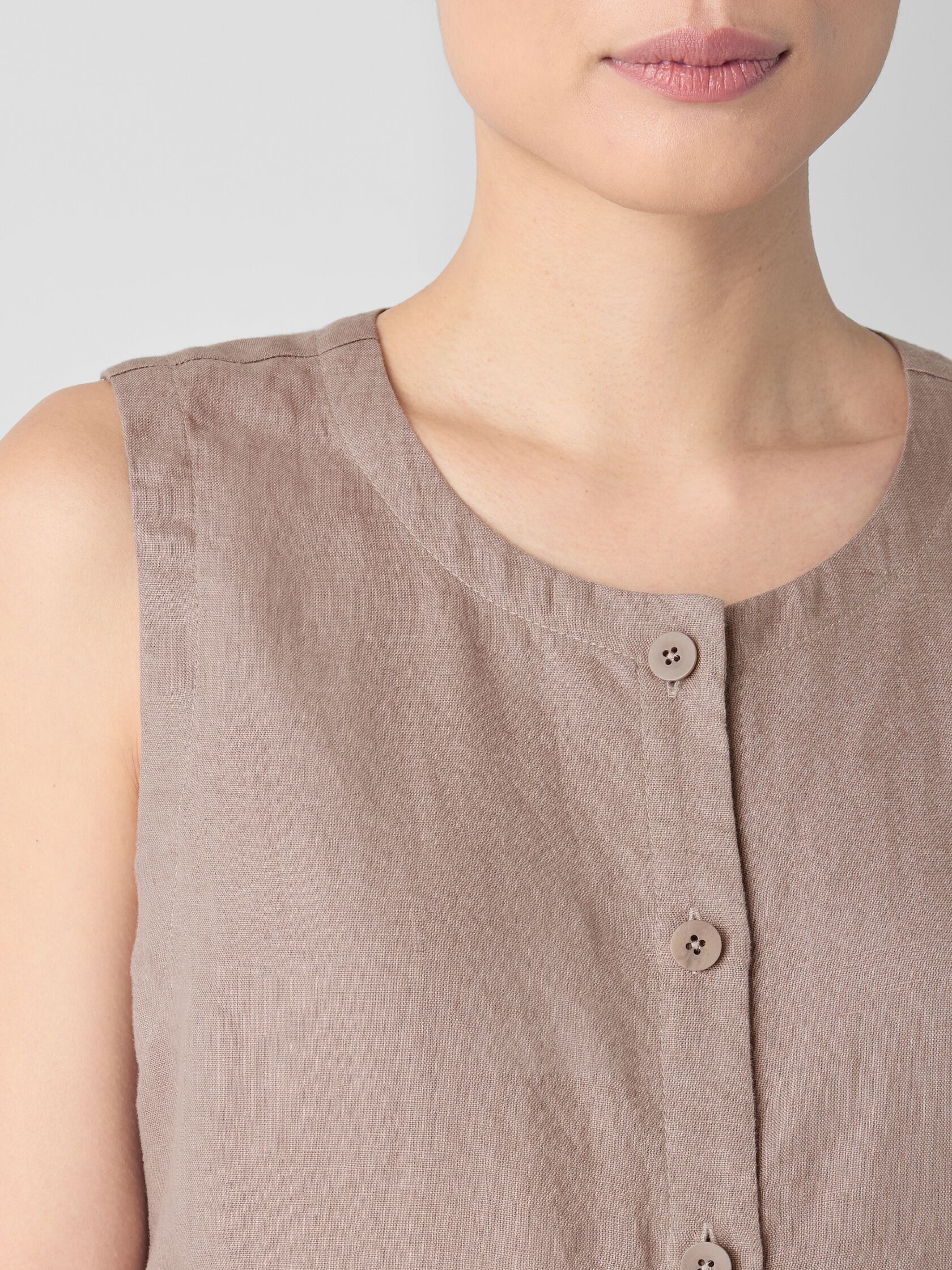 Organic Linen Long Vest
