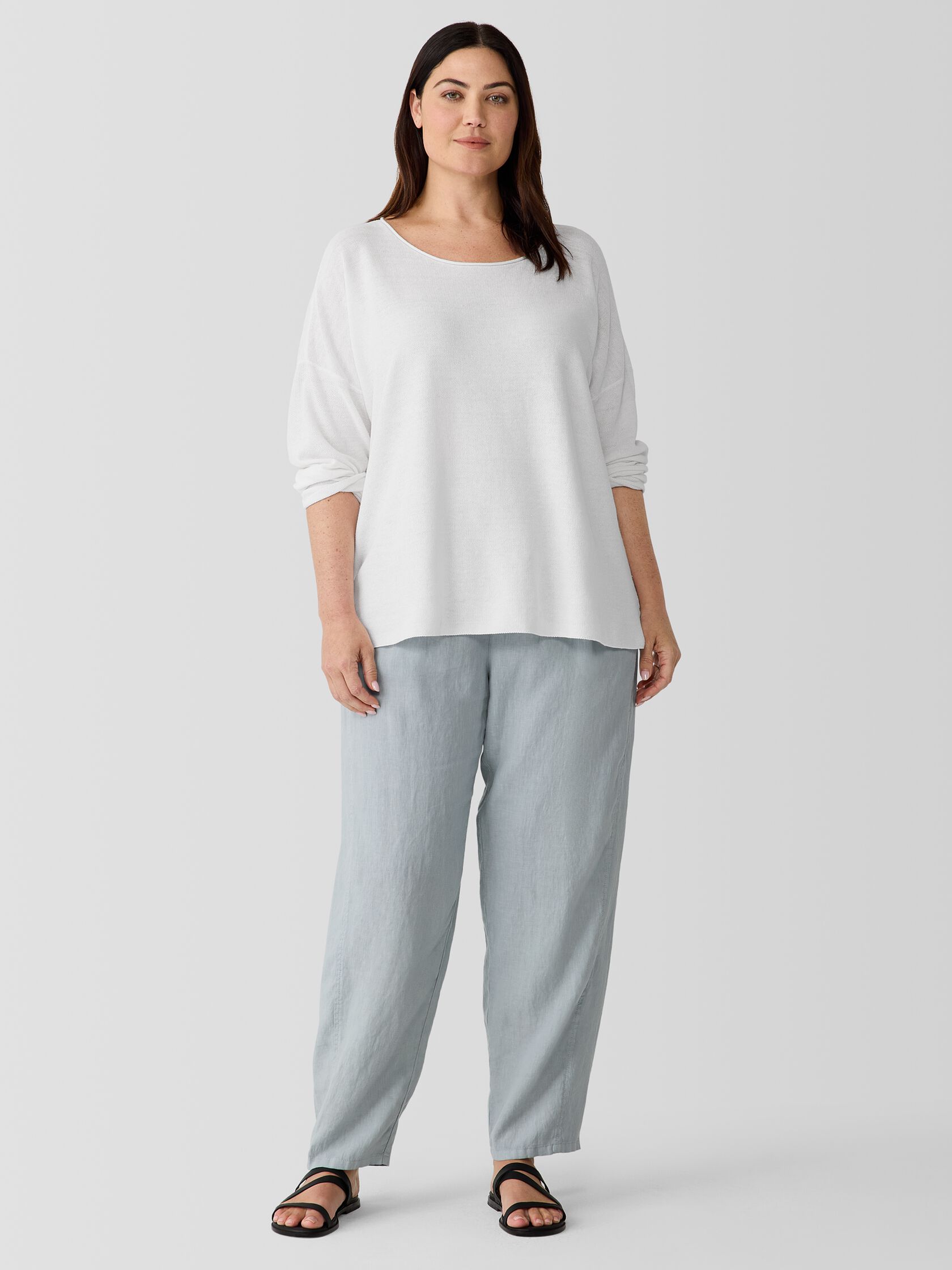 Garment-Dyed Organic Linen Lantern Pant