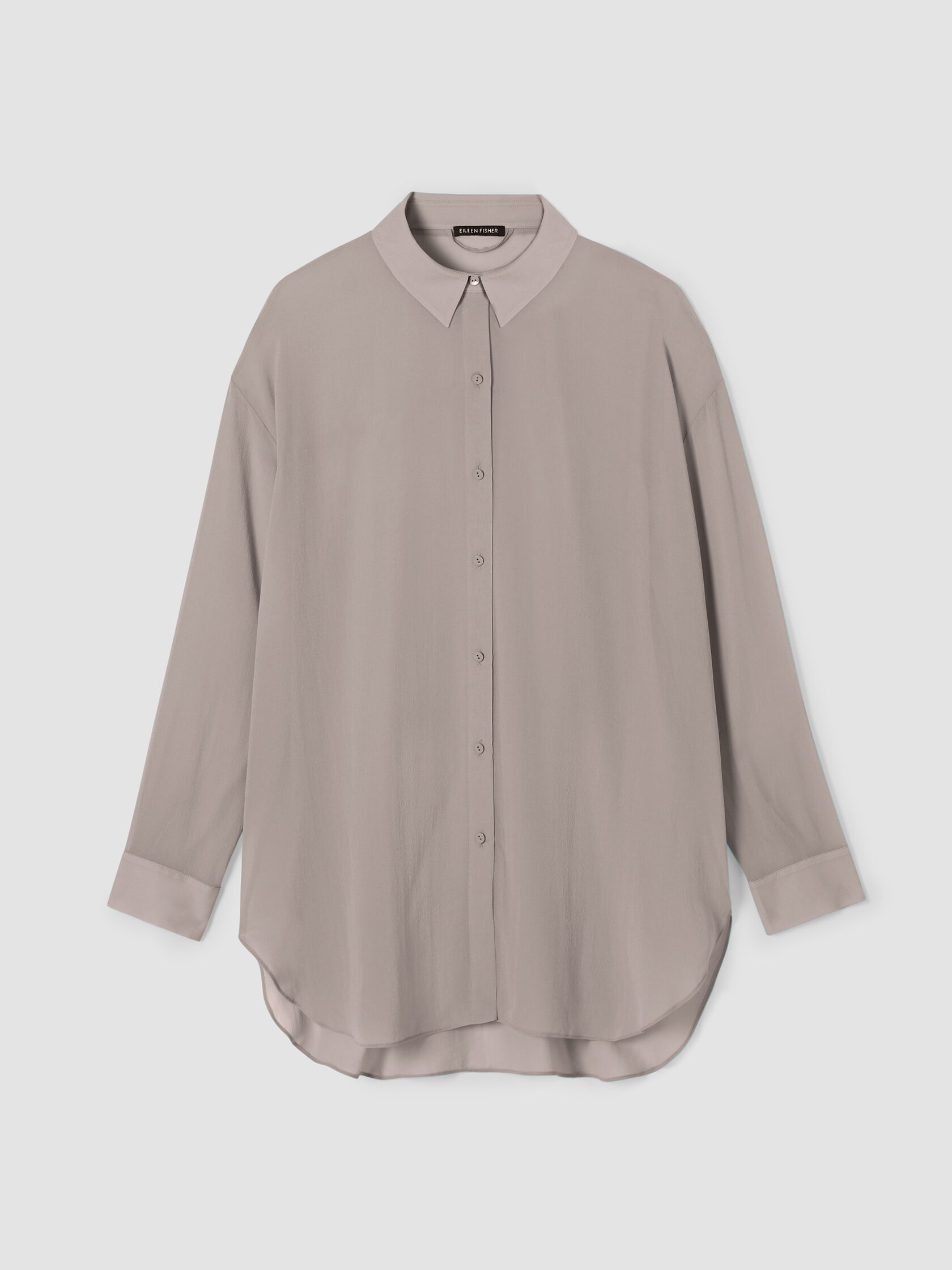 Sheer Silk Georgette Belted Shirt