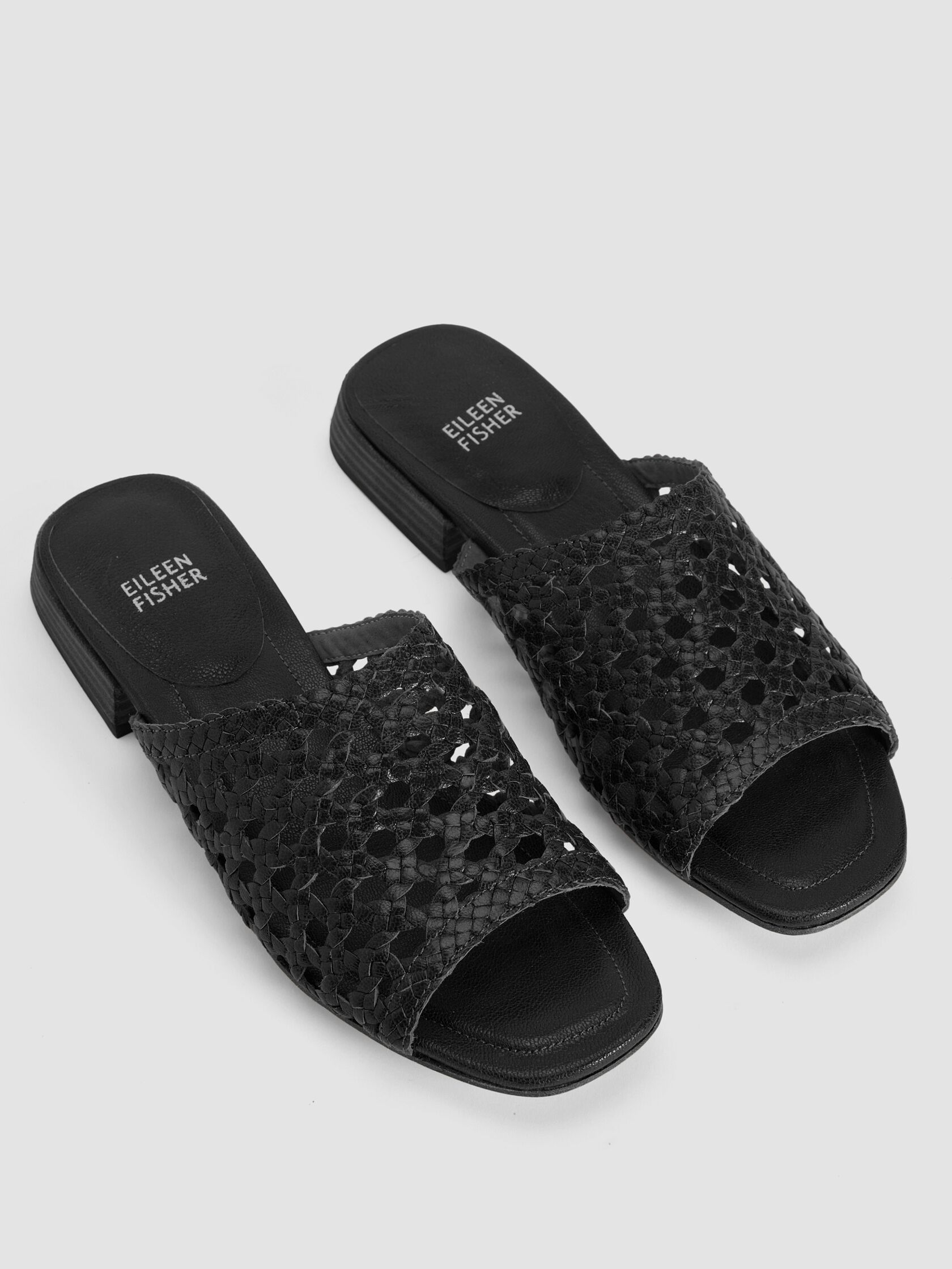 Folie Woven Leather Slide Sandal