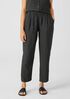 Puckered Organic Linen Tapered Pant