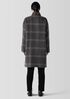 Luxe Alpaca Windowpane Stand Collar Coat