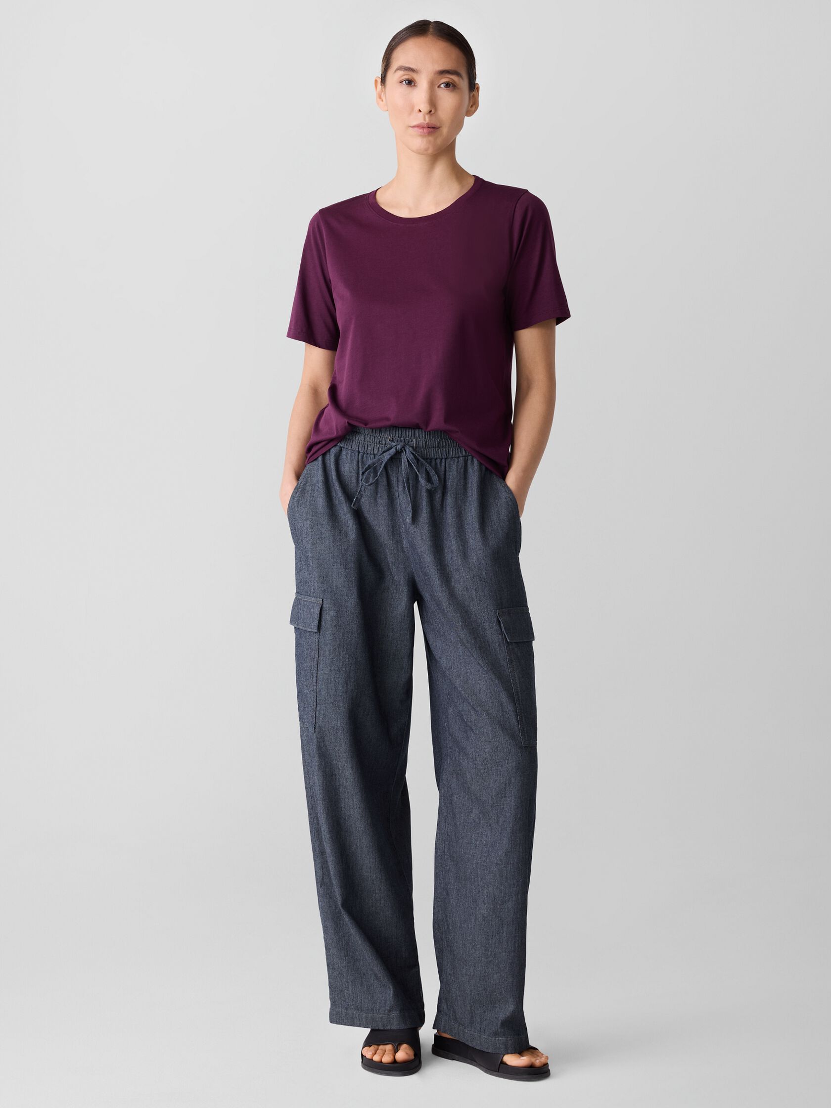 Organic Pima Cotton Jersey Round Neck Tee