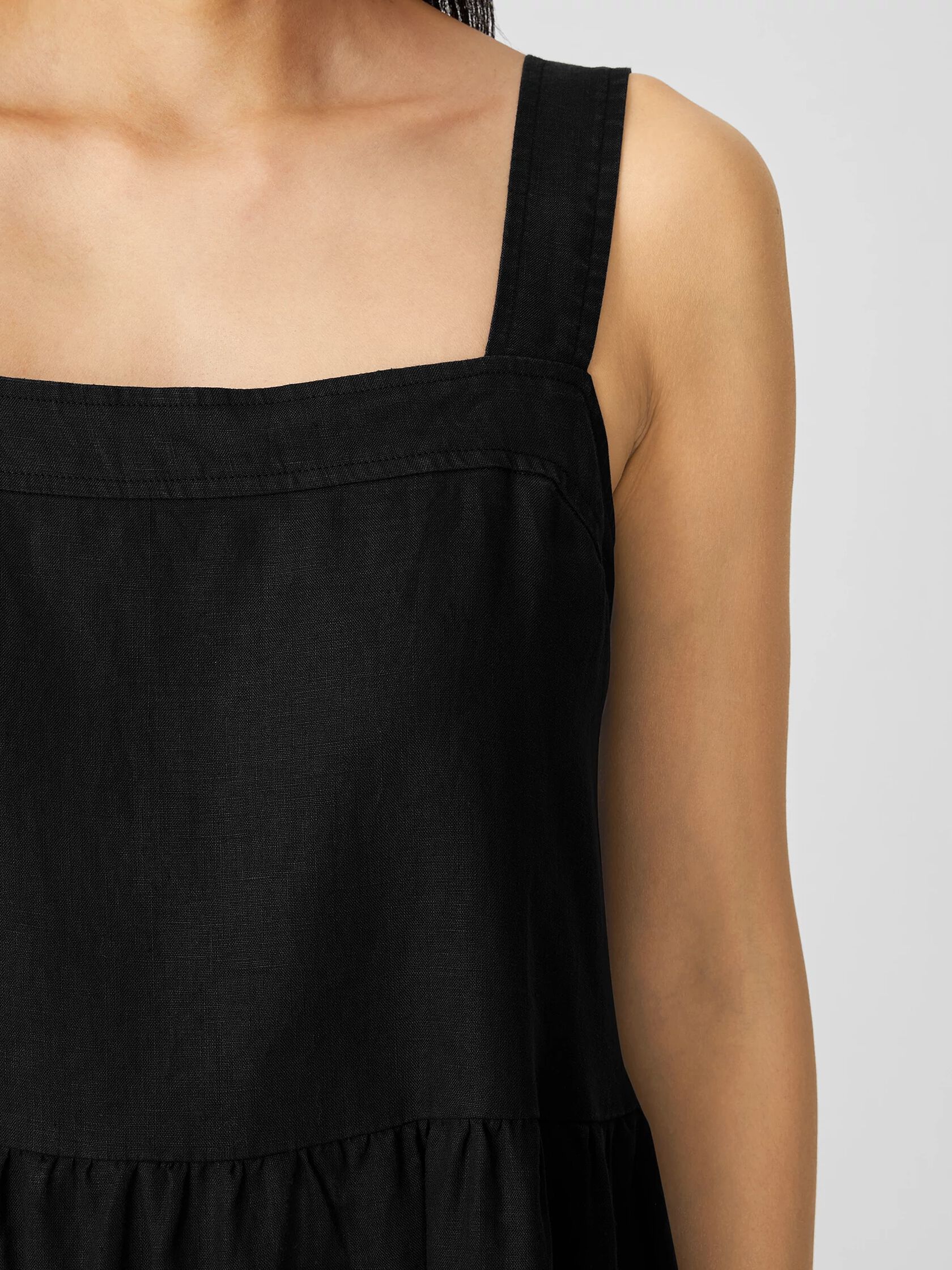 Organic Linen Tiered Dress