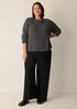 Felted Wool Jersey Wide-Leg Pant in Regenerative Wool
