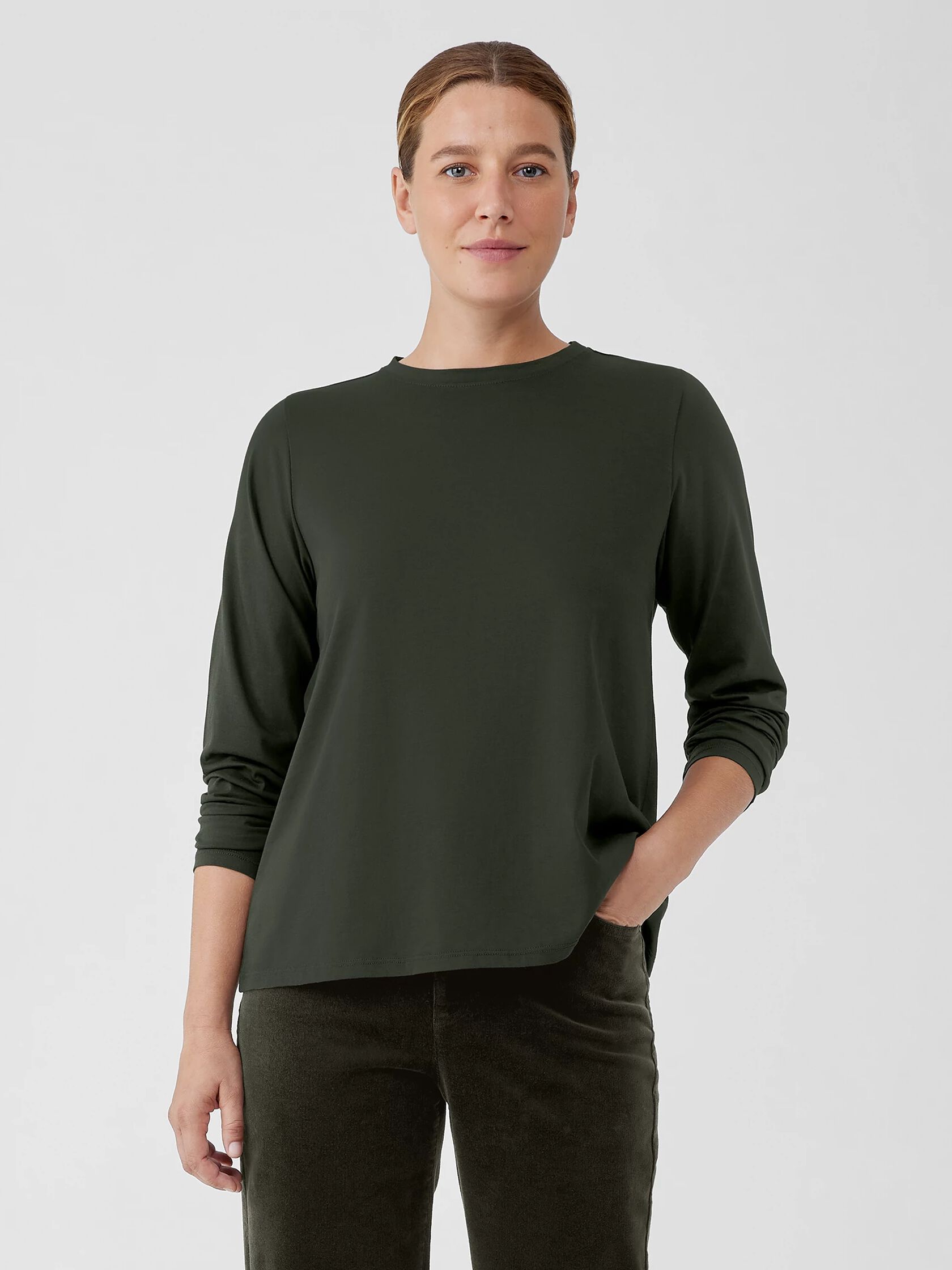 Organic Pima Cotton Jersey Long-Sleeve Tee