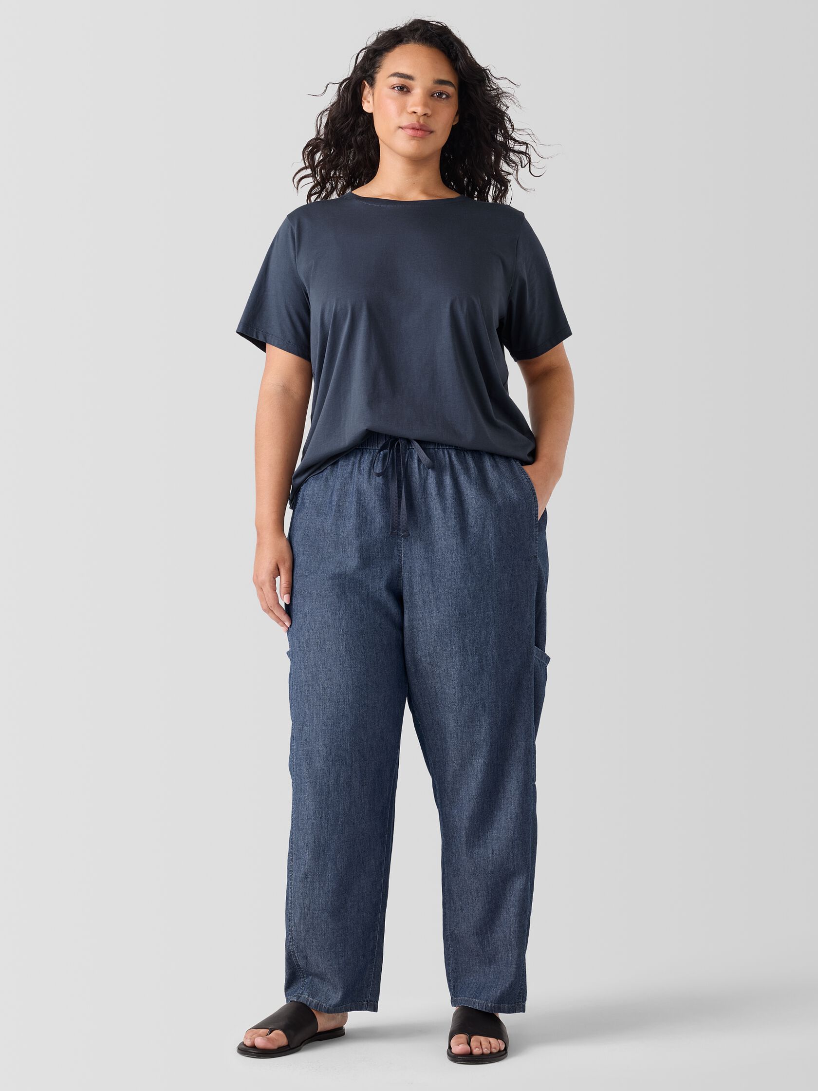 Airy Organic Cotton Twill Cargo Pant