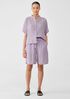 Puckered Organic Linen Shorts