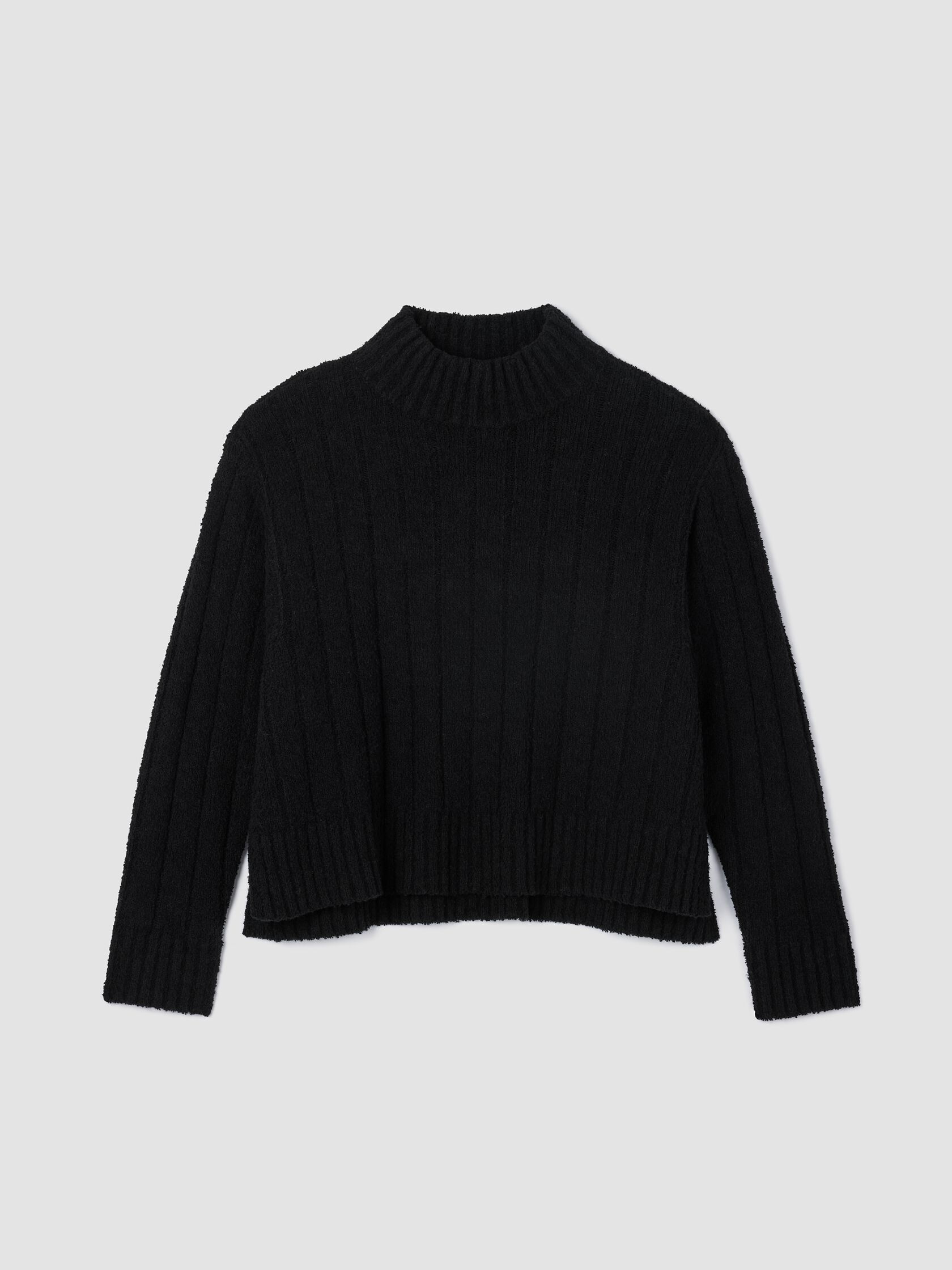 Cotton Fluff Rib Turtleneck Top