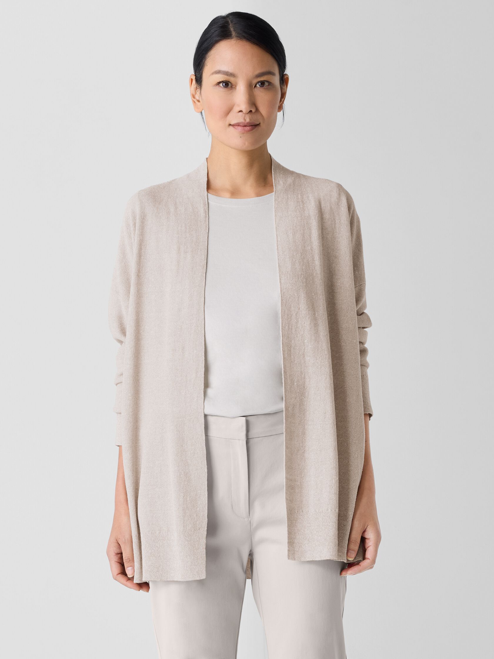 Organic Linen Cotton Long Cardigan