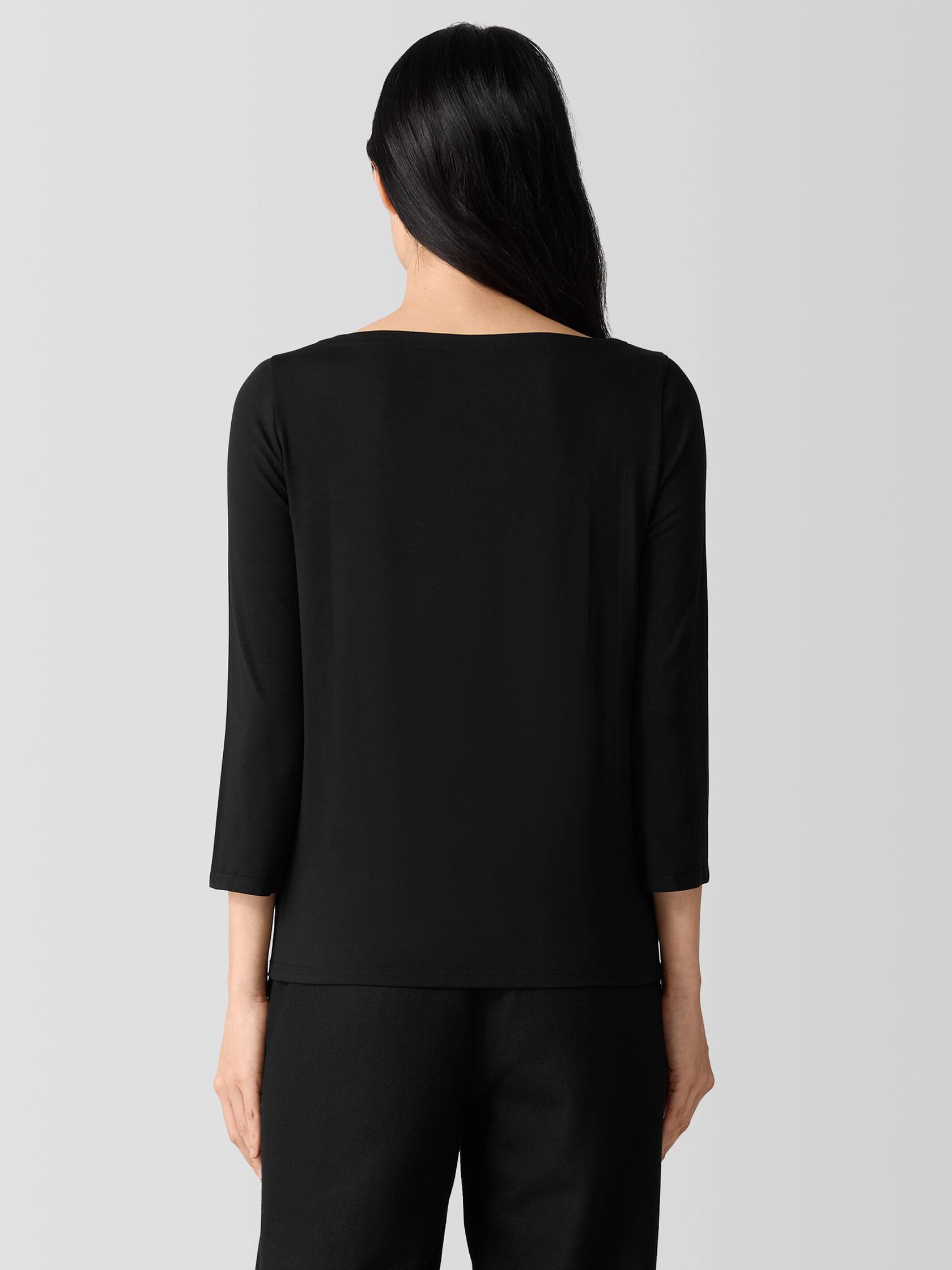 Fine Jersey Bateau Neck Top