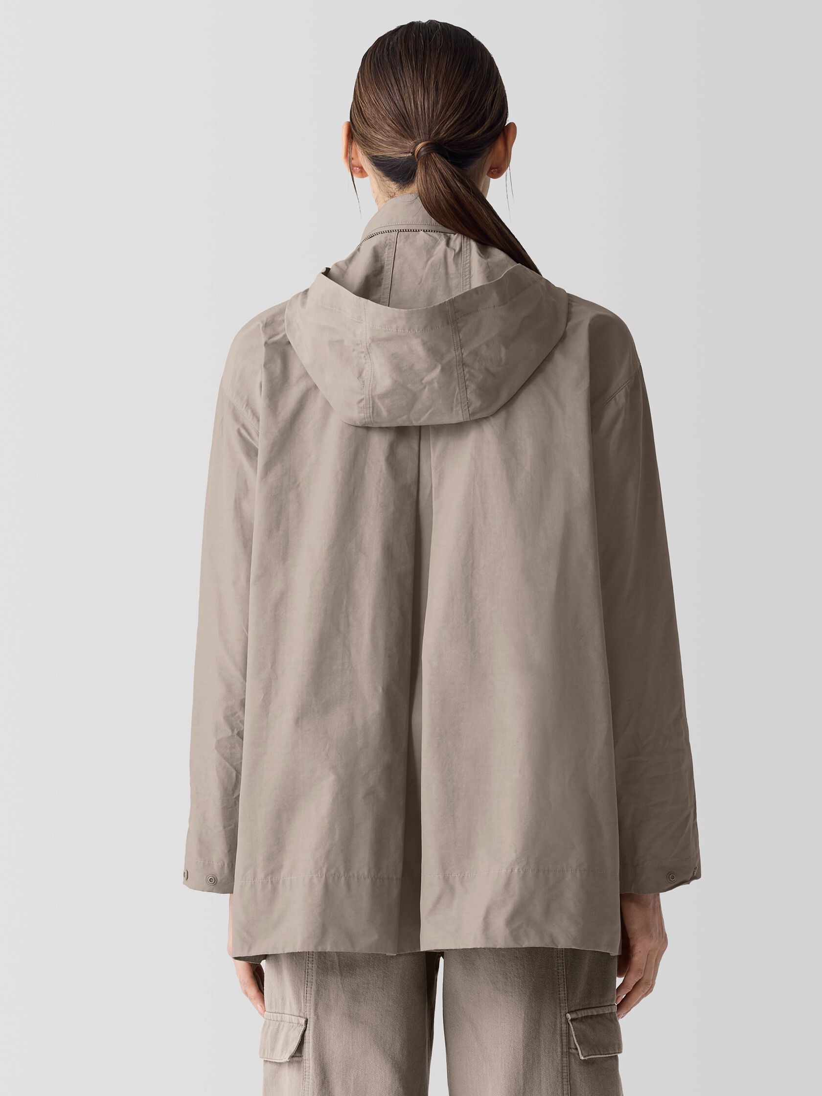 Light Cotton Nylon Stand Collar Jacket