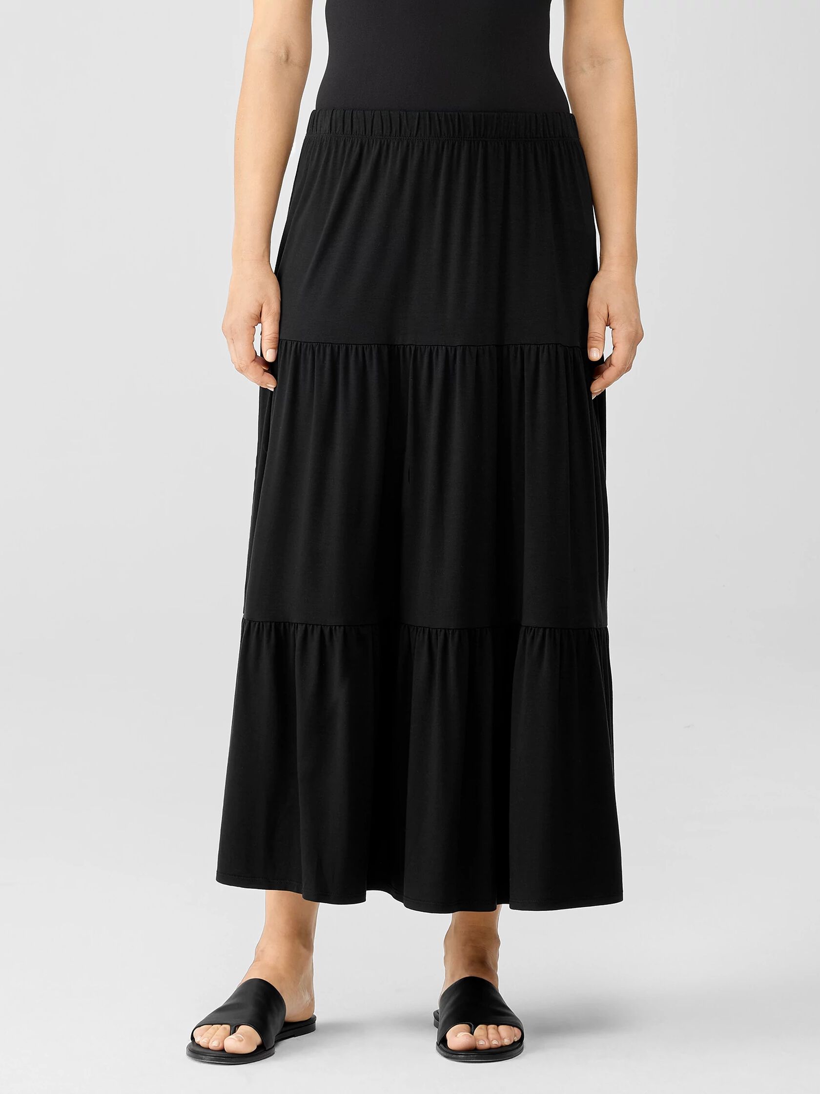 Fine Jersey Tiered Skirt