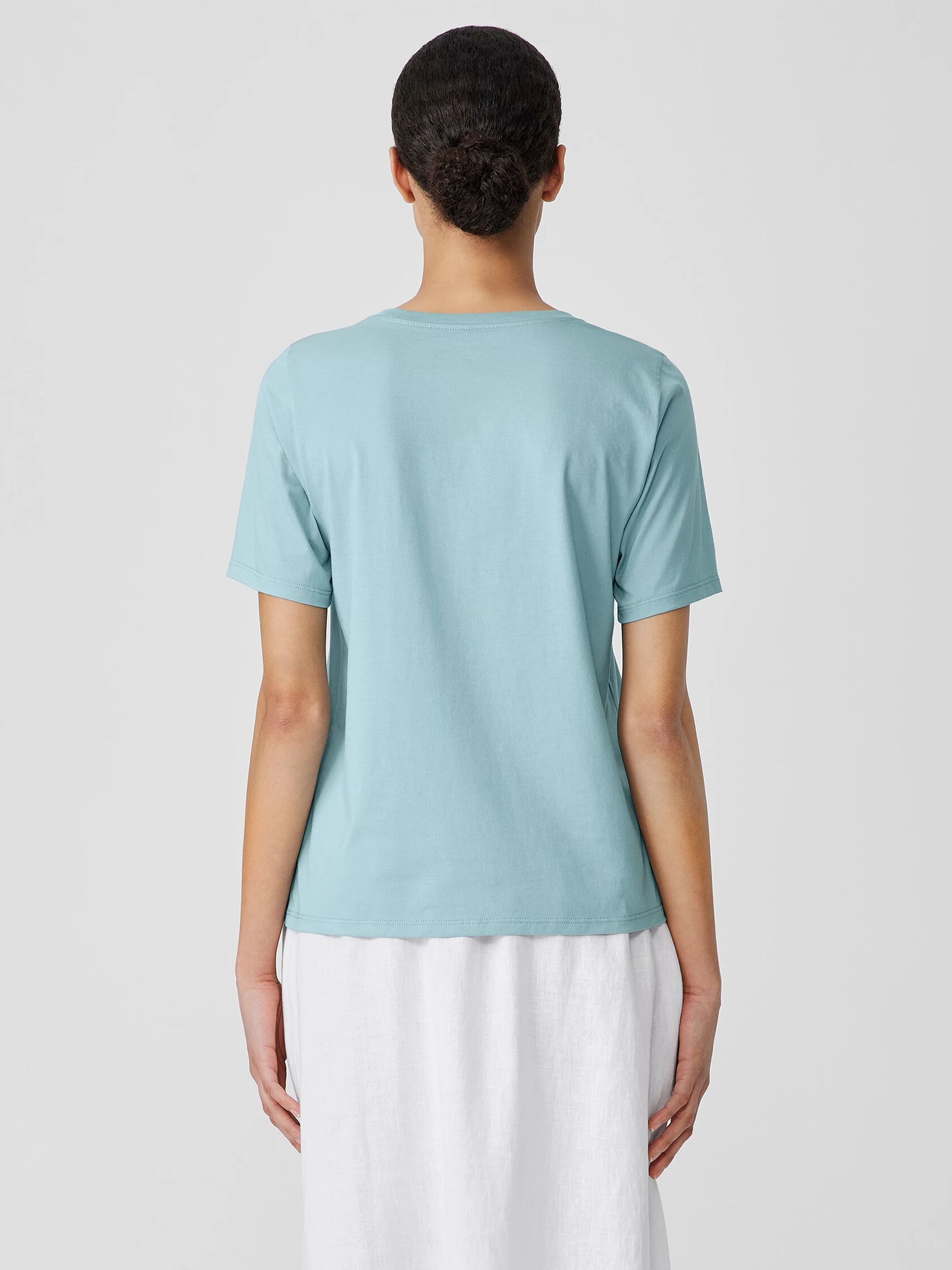 Organic Pima Cotton Jersey&nbsp;Round Neck Tee