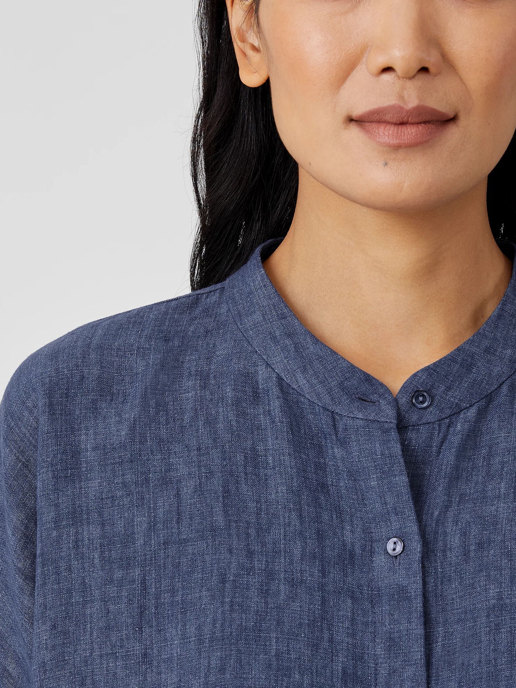 Washed Organic Linen Delave Shirt
