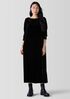 Velvet Bateau Neck Dress