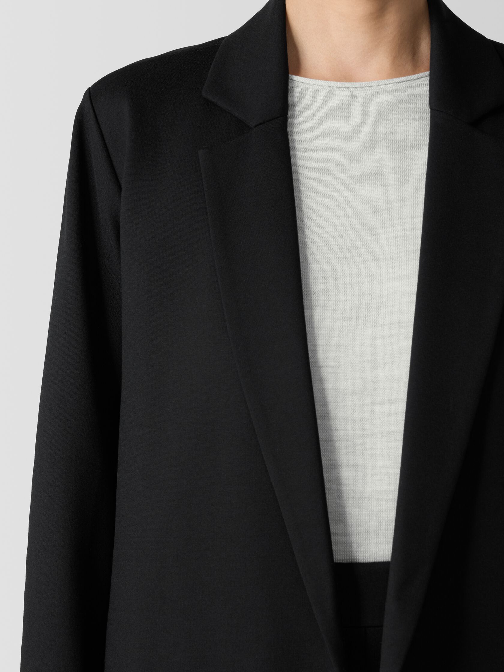 Washable Flex Ponte Long Blazer