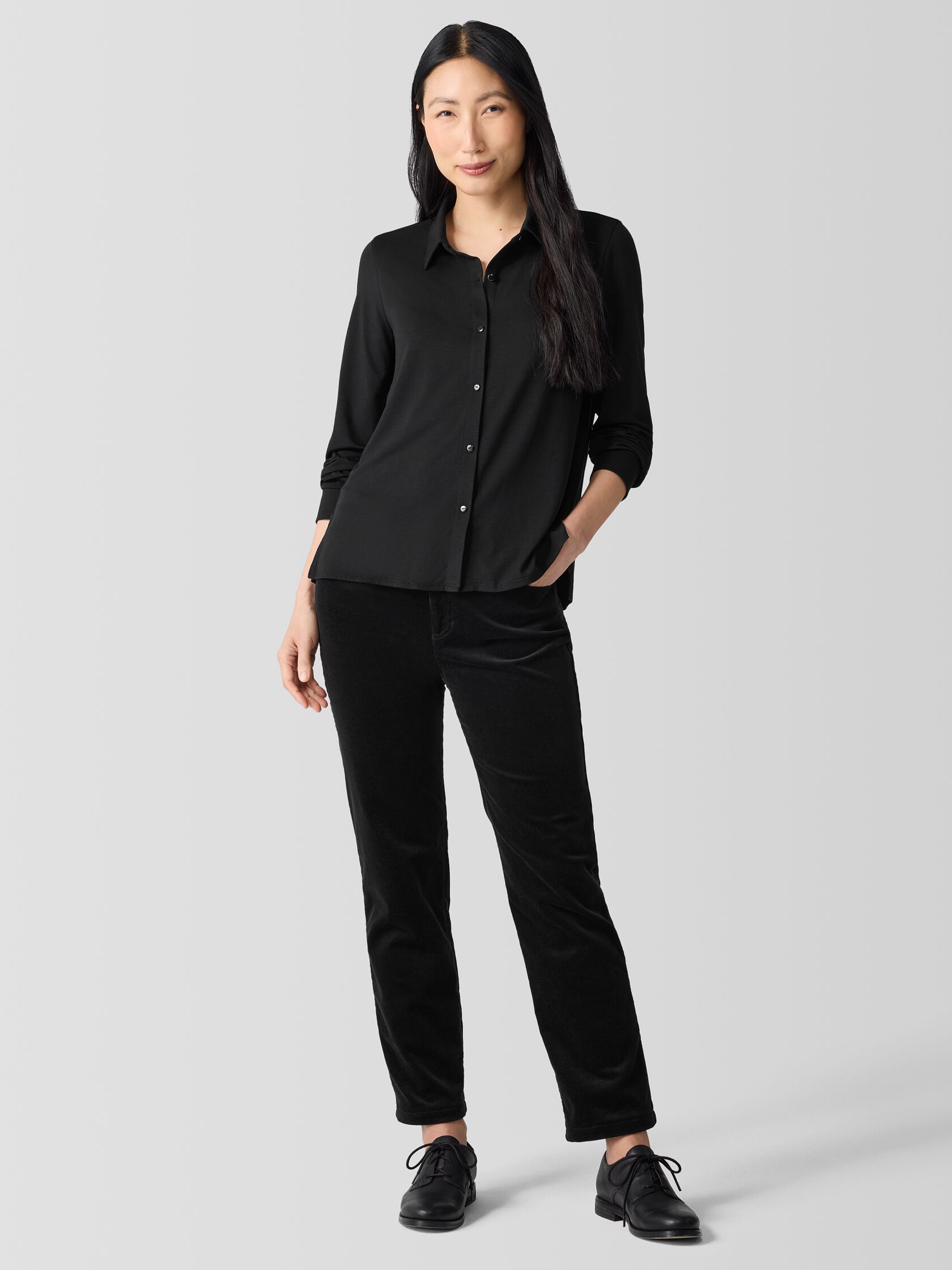 Fine Jersey Classic Collar Shirt