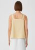 Silk Georgette Crepe Square Neck Tank
