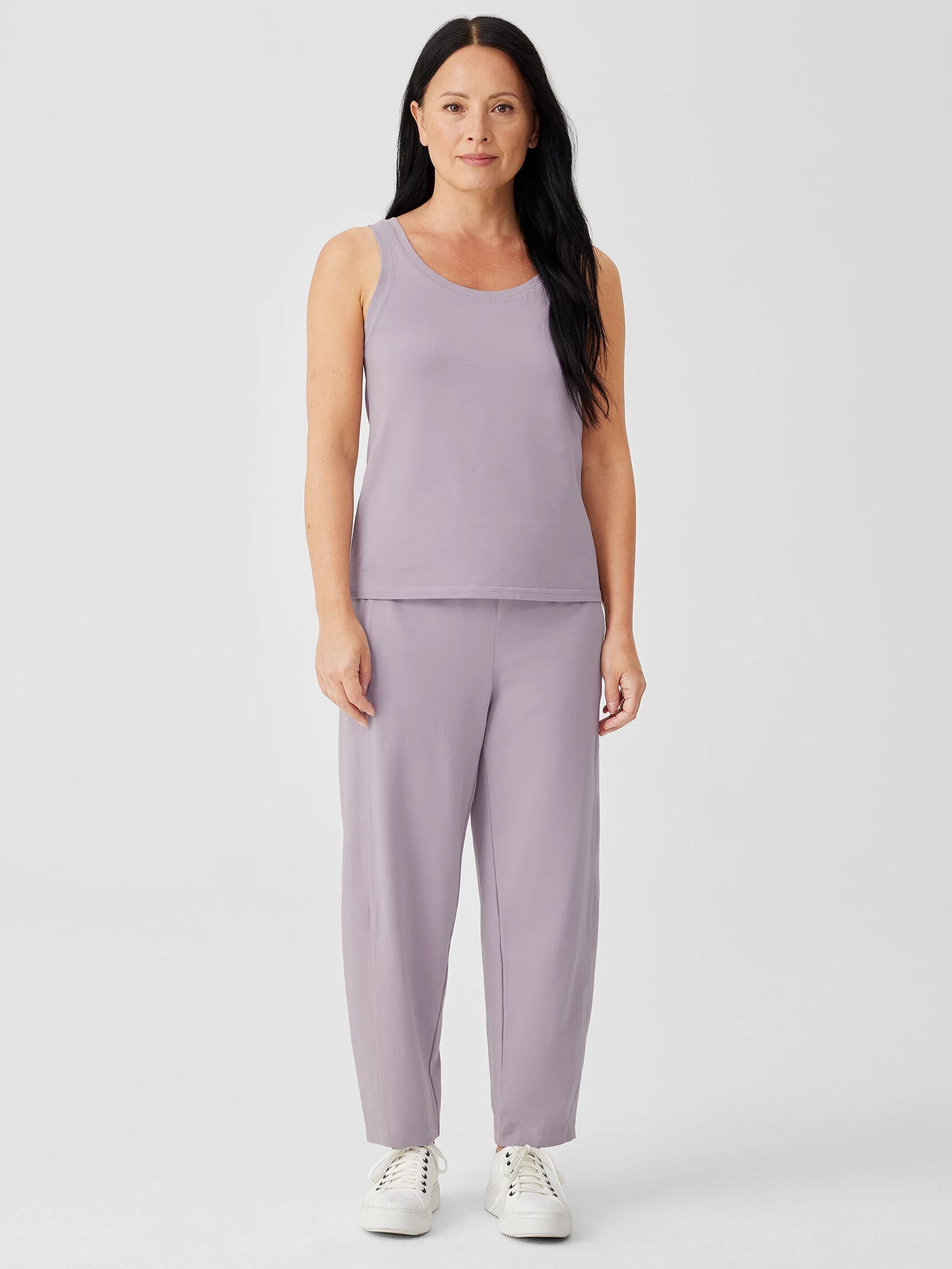 Organic Pima Cotton Stretch Jersey Scoop Neck Tank