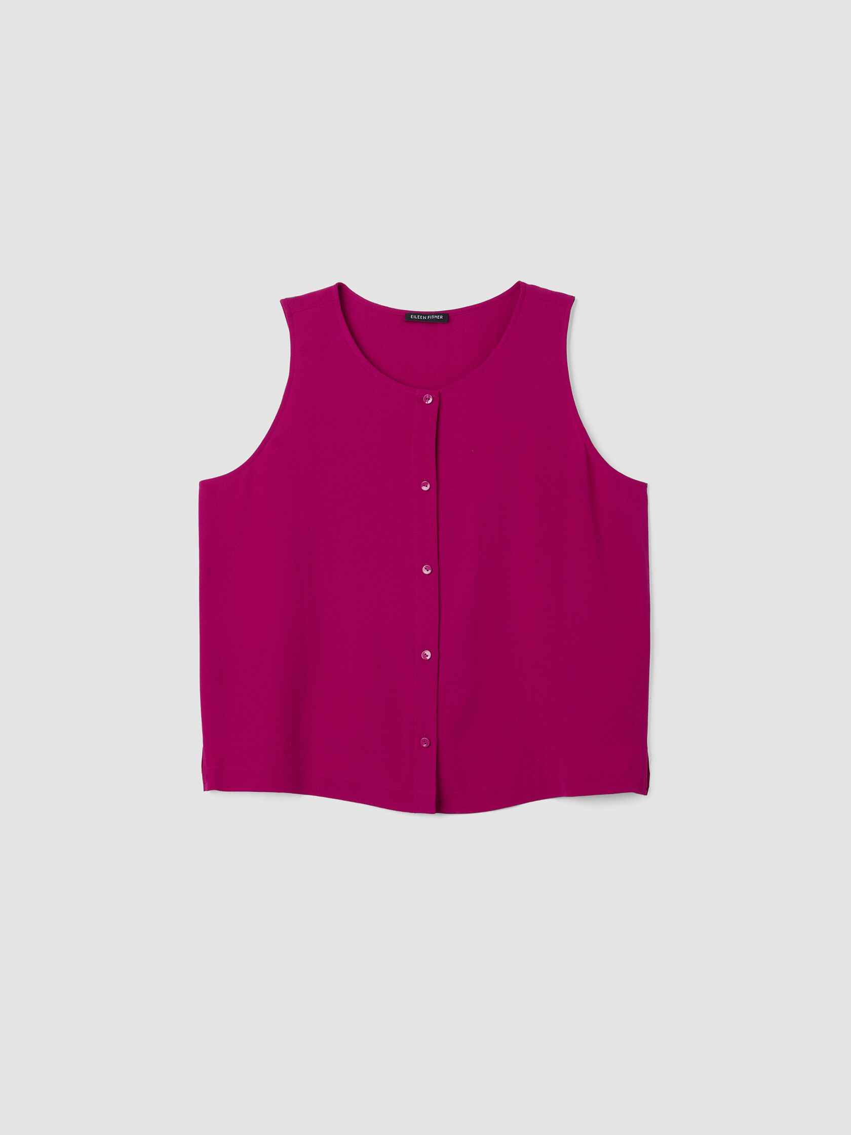 Silk Georgette Crepe Round Neck Vest