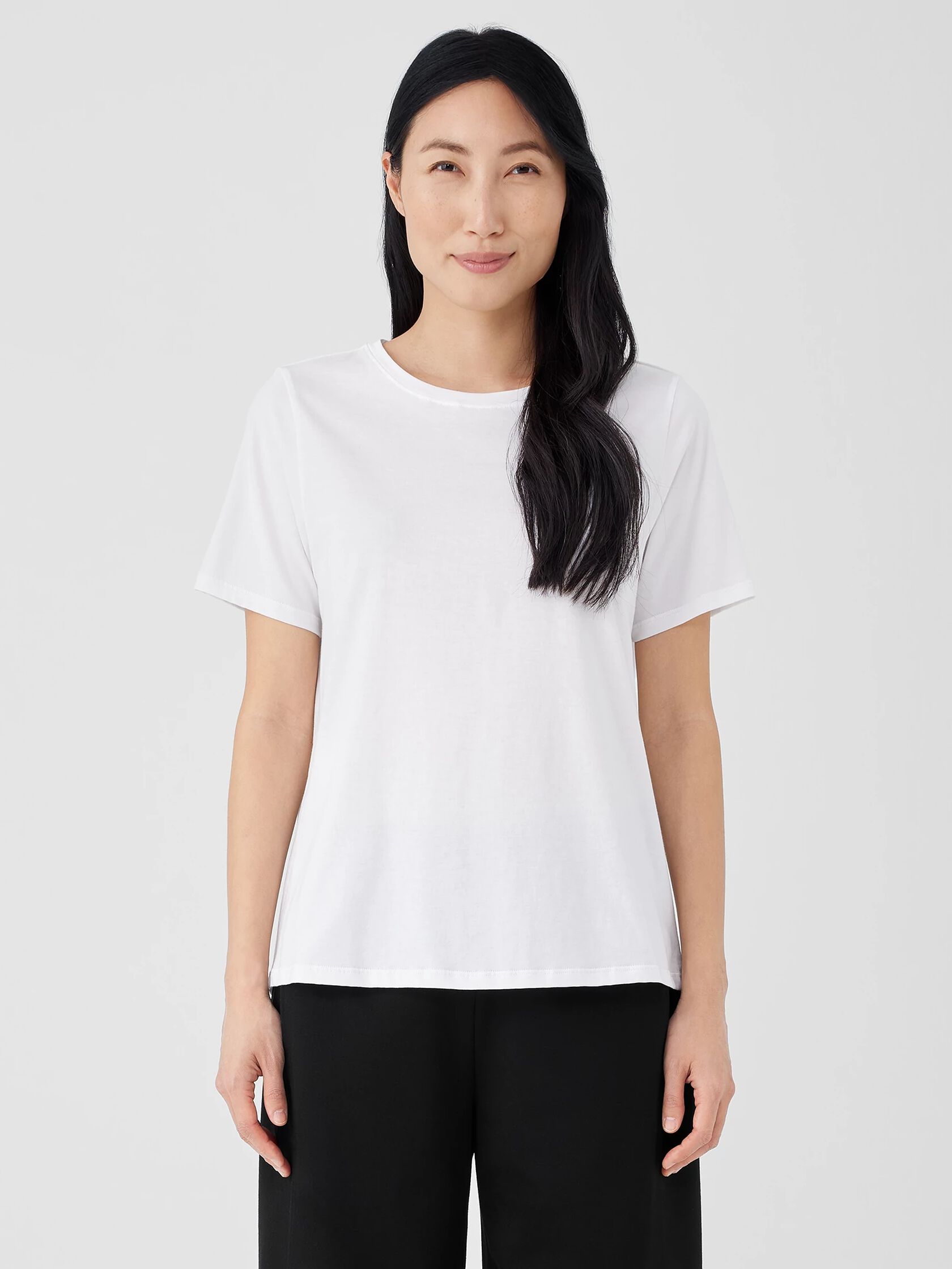 Organic Pima Cotton Jersey Round Neck Tee