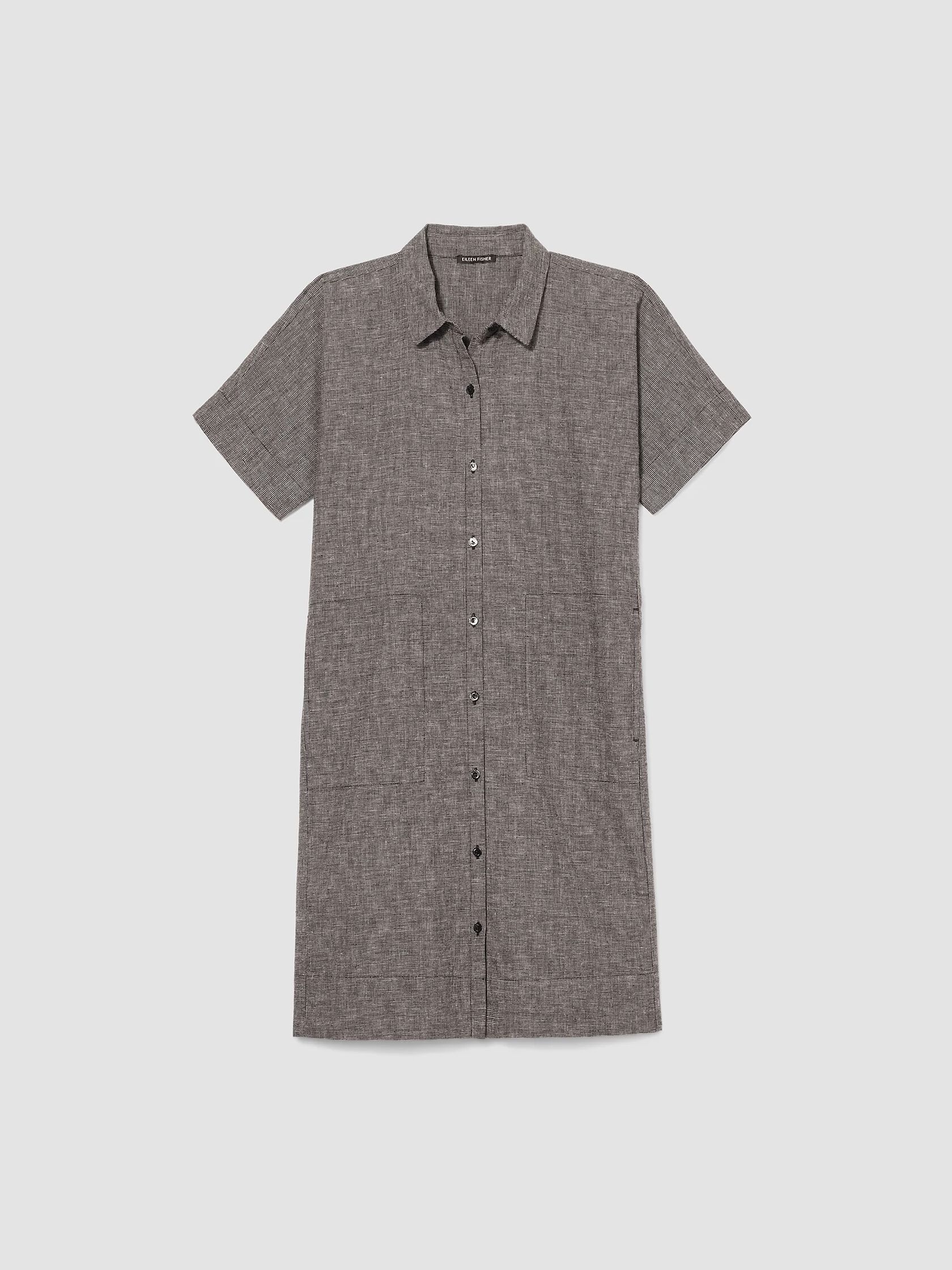Hemp Organic Cotton Grid Shirtdress