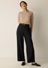 Stretch Wool Crepe Wide-Leg Trouser