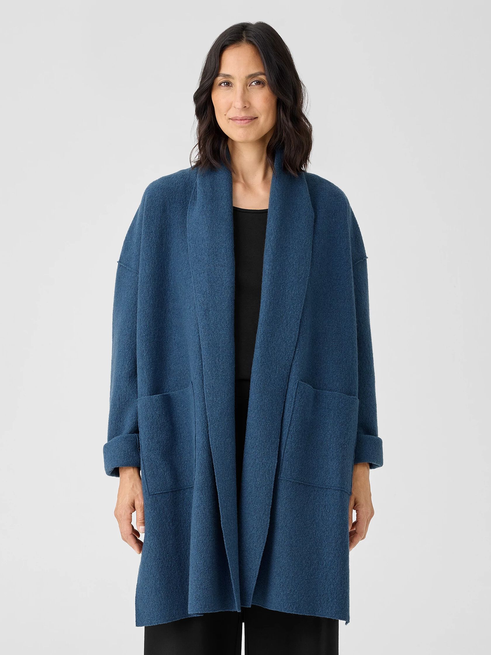 Lightweight Boiled Wool Coat