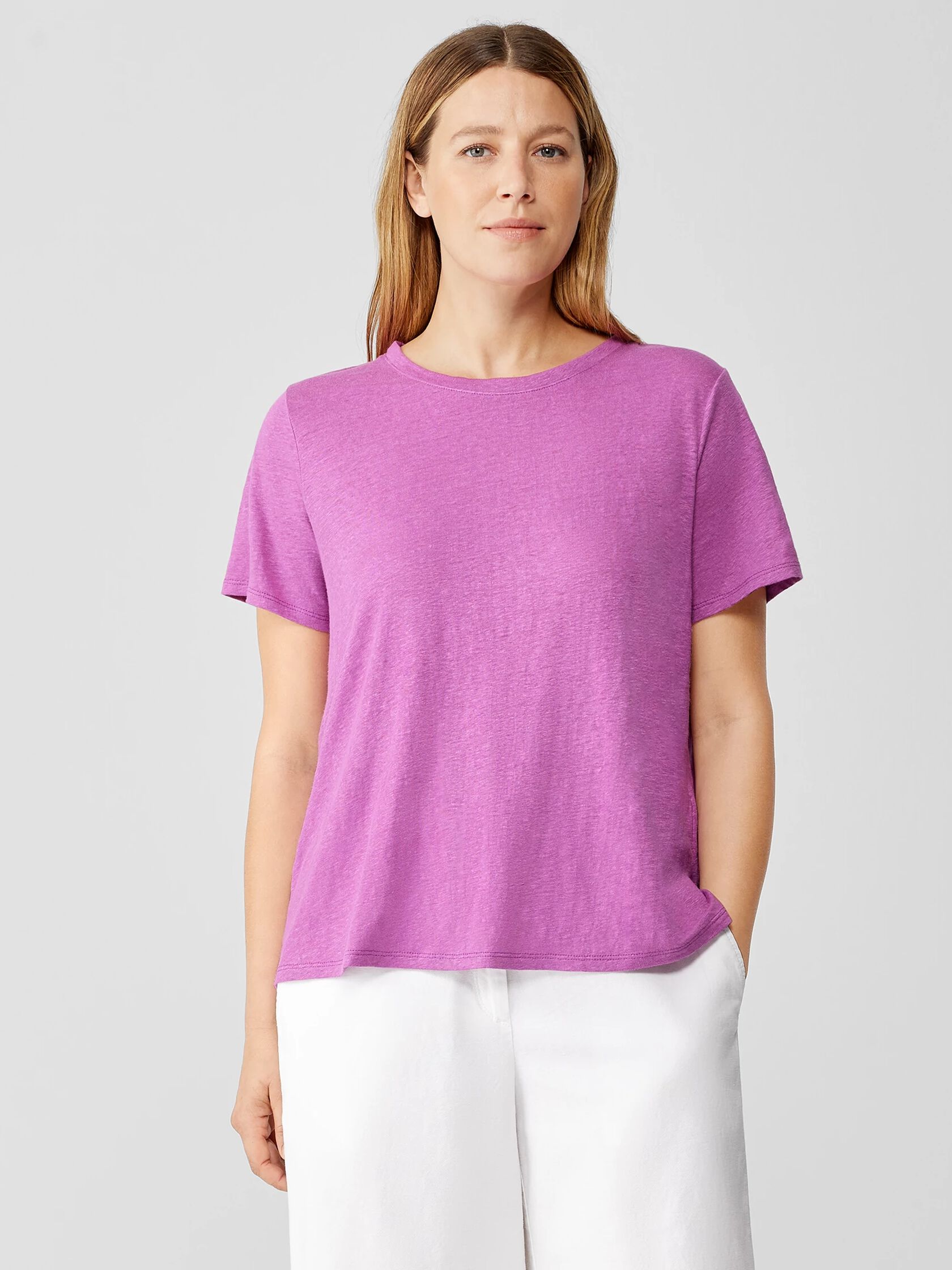 Organic Linen Jersey Crew Neck Tee