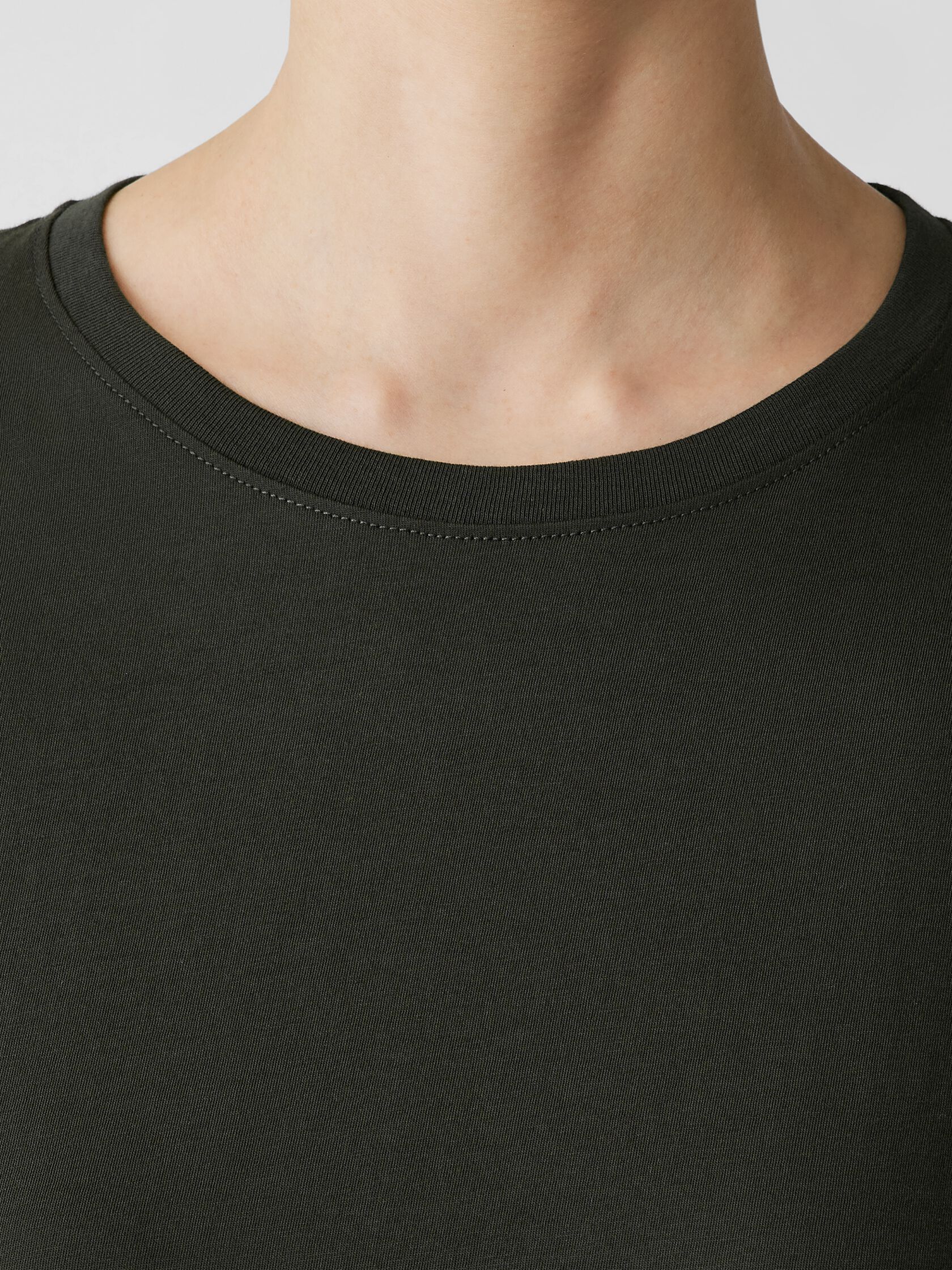 Organic Pima Cotton Jersey&nbsp;Round Neck Tee