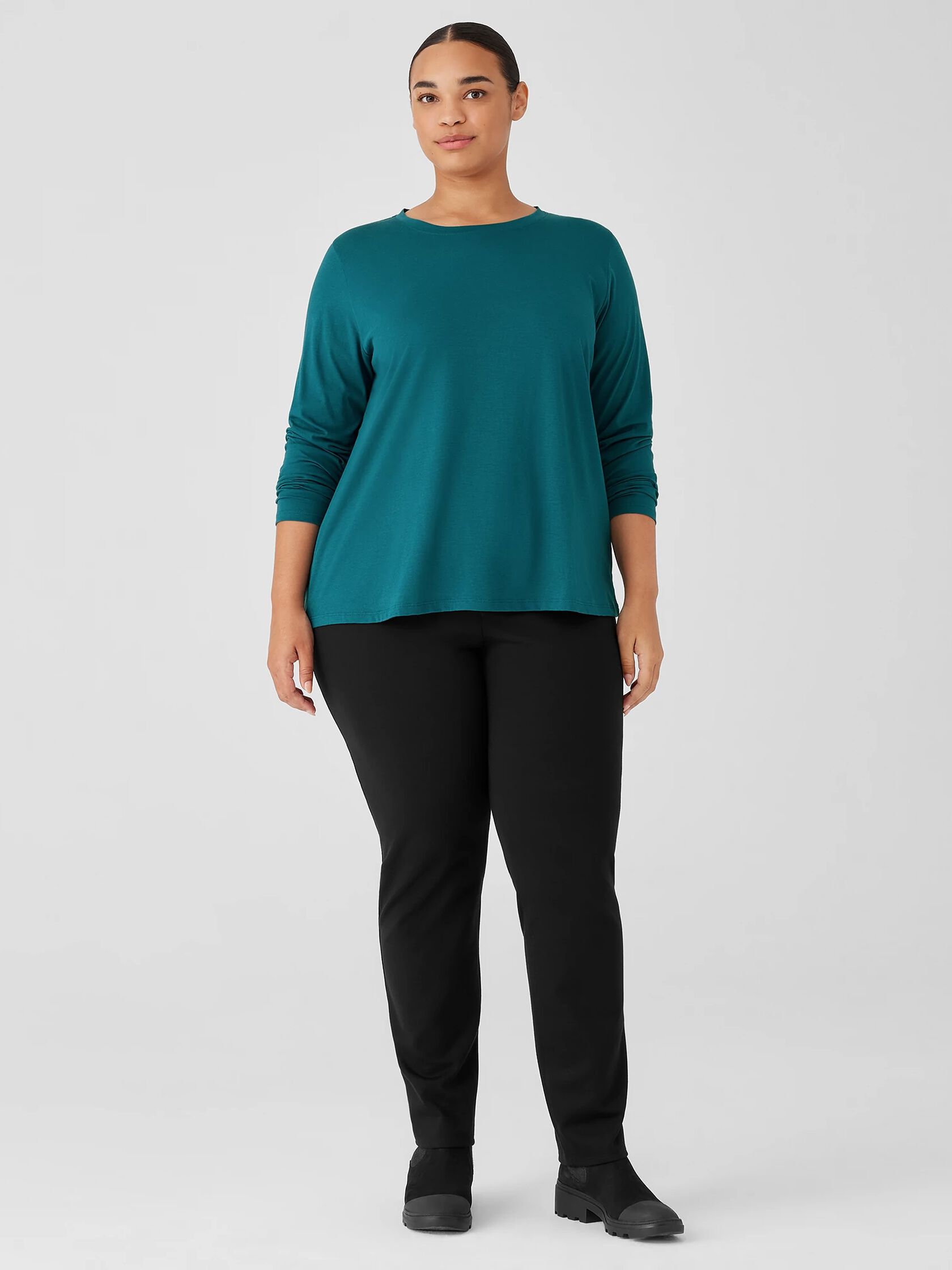 Organic Pima Cotton Jersey Long-Sleeve Tee