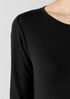 Sheer Knit Long-Sleeve Tee