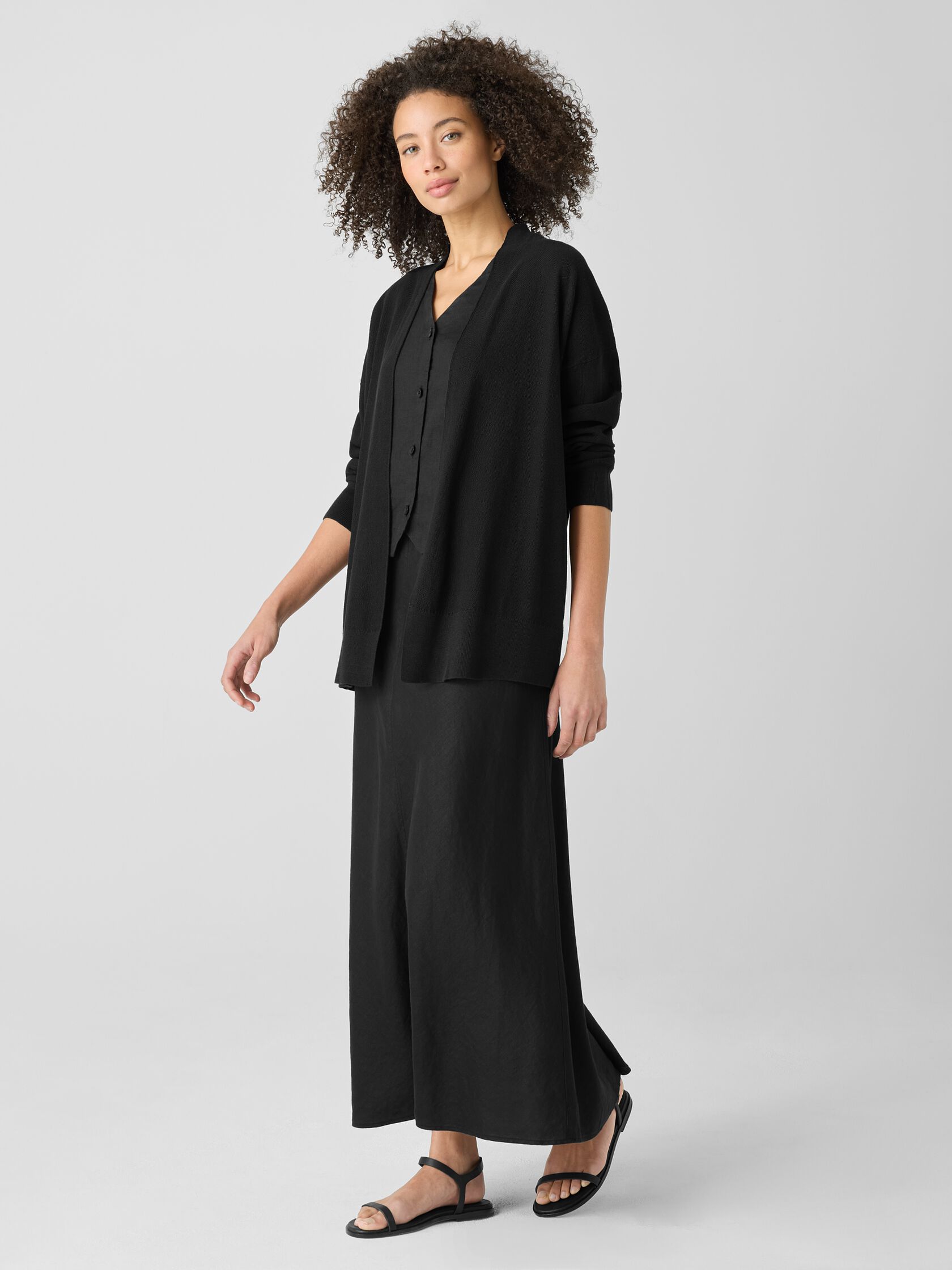 Organic Linen Cotton Long Cardigan