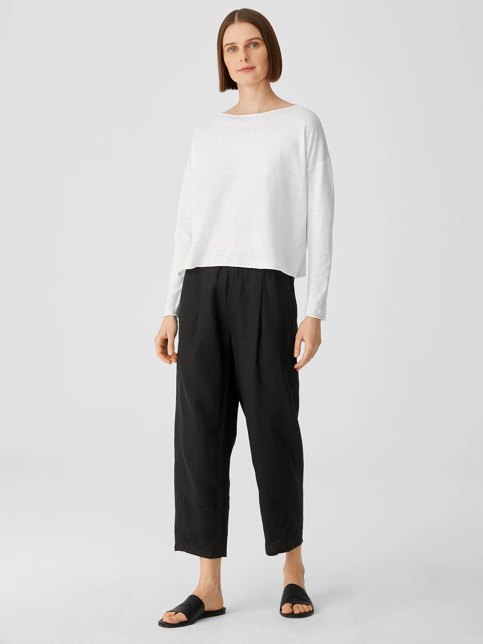 Organic Linen Cotton Jersey Box-Top