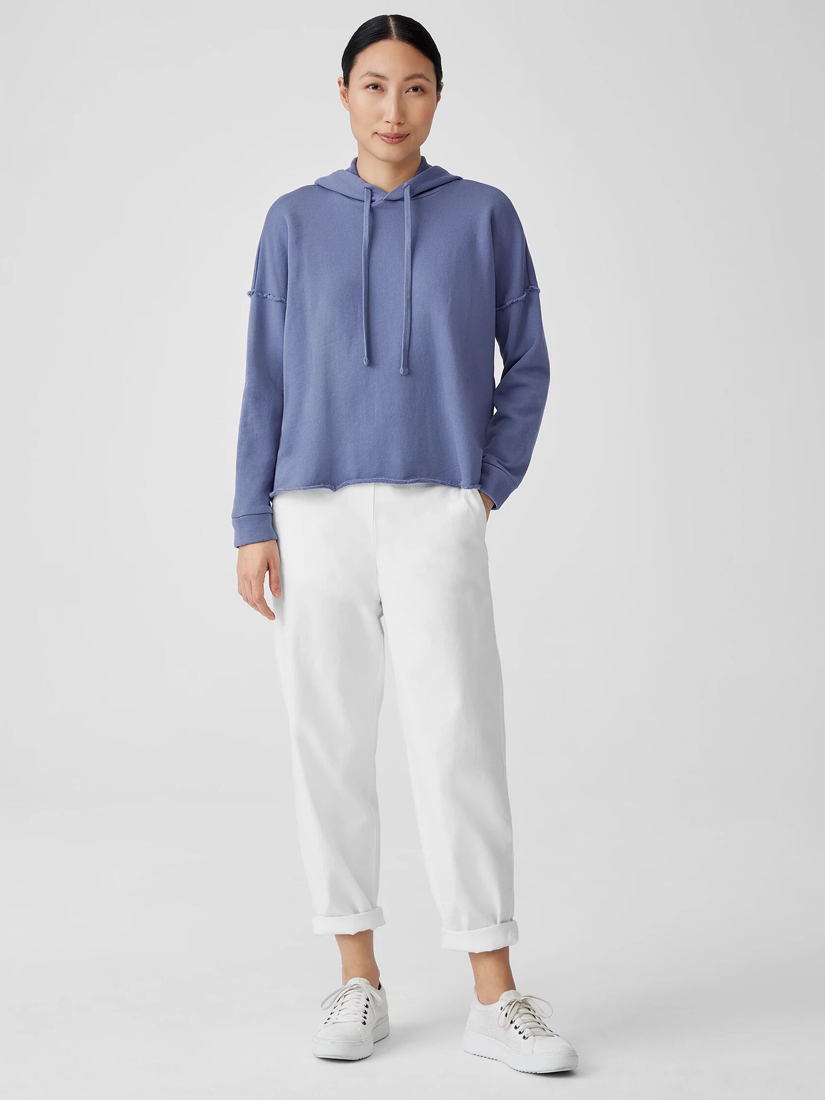 Organic Cotton French Terry Hooded Top