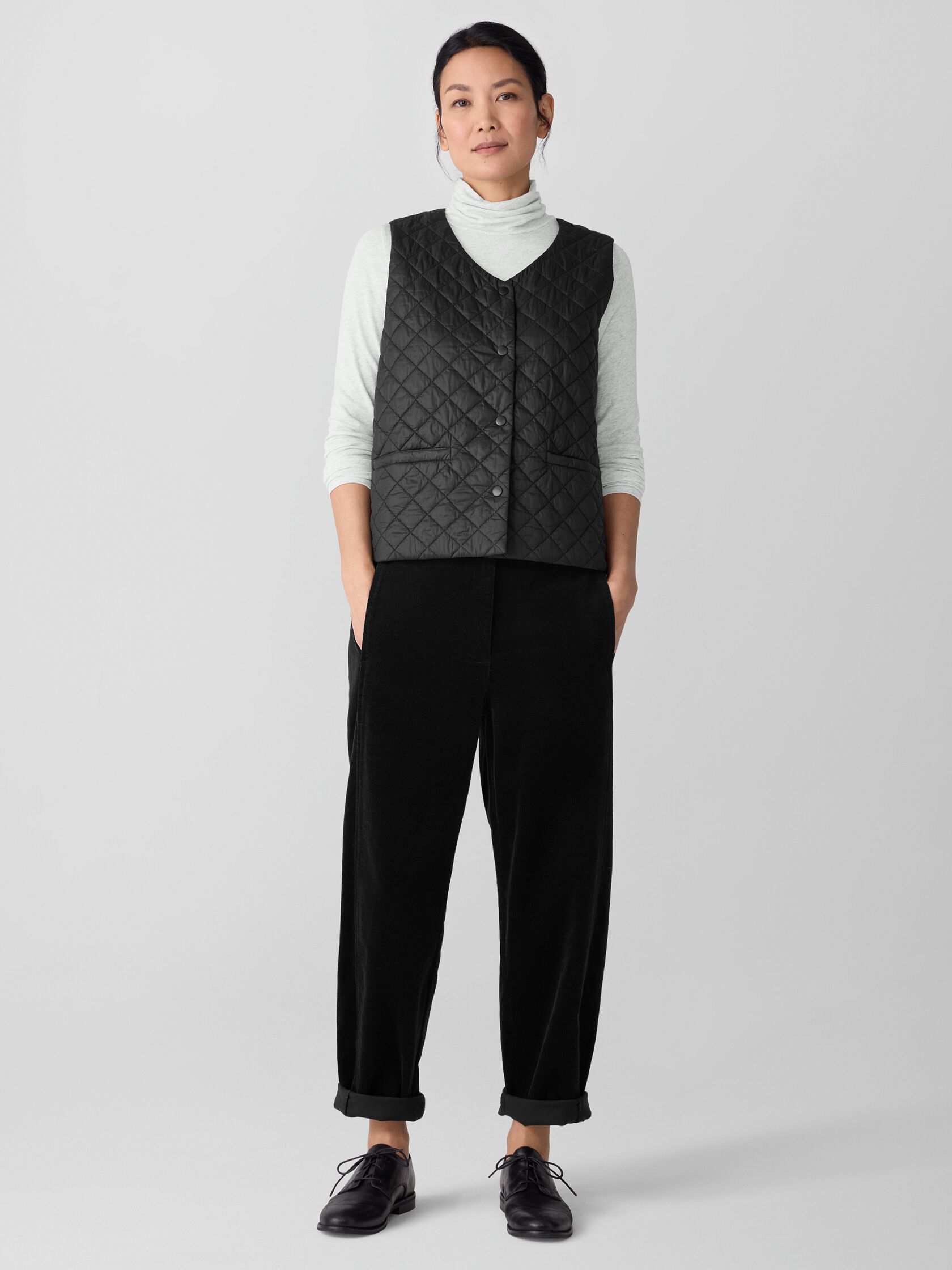 Organic Cotton Stretch Corduroy Lantern Pant