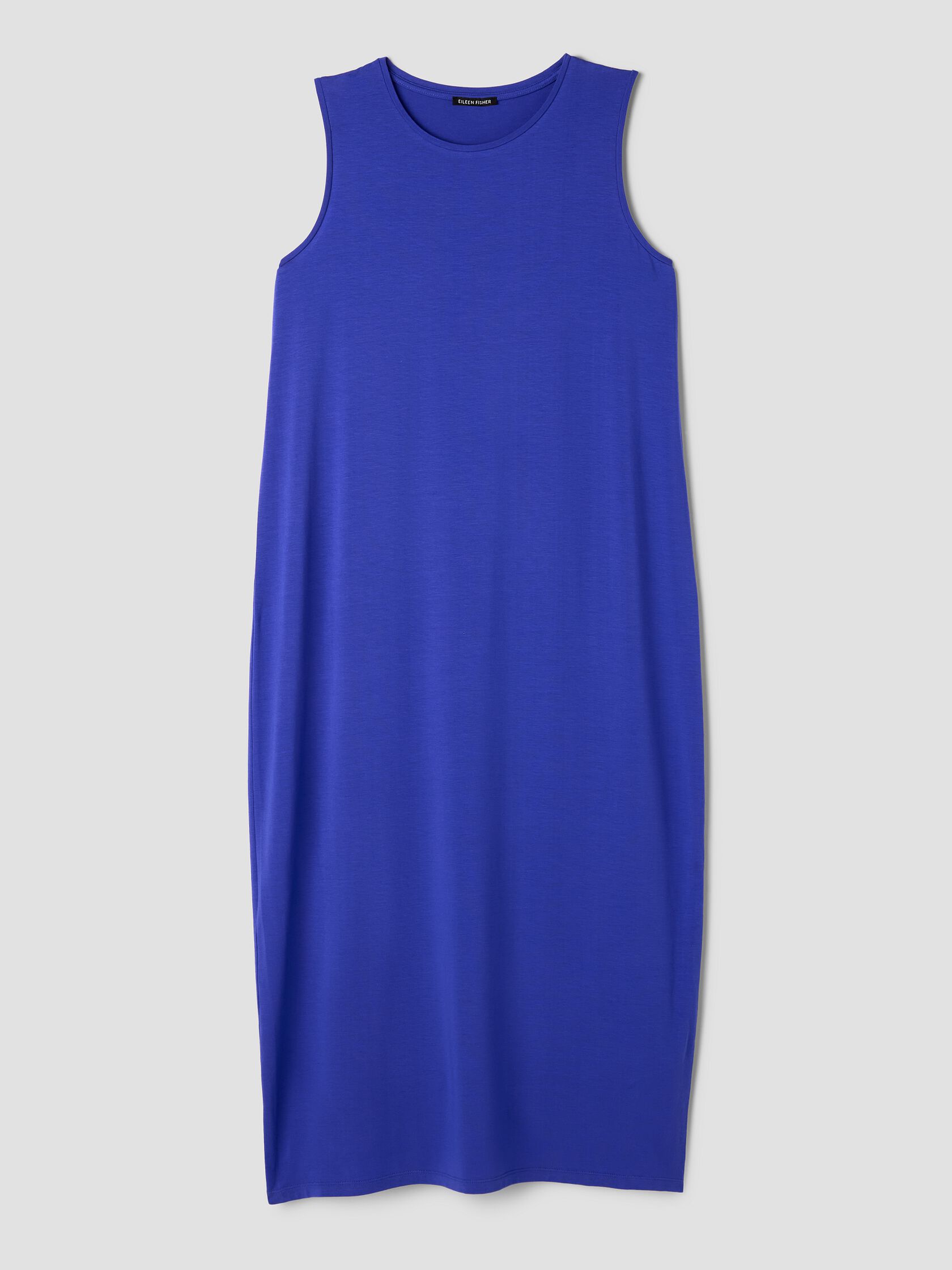 Stretch Jersey Knit Round Neck Dress