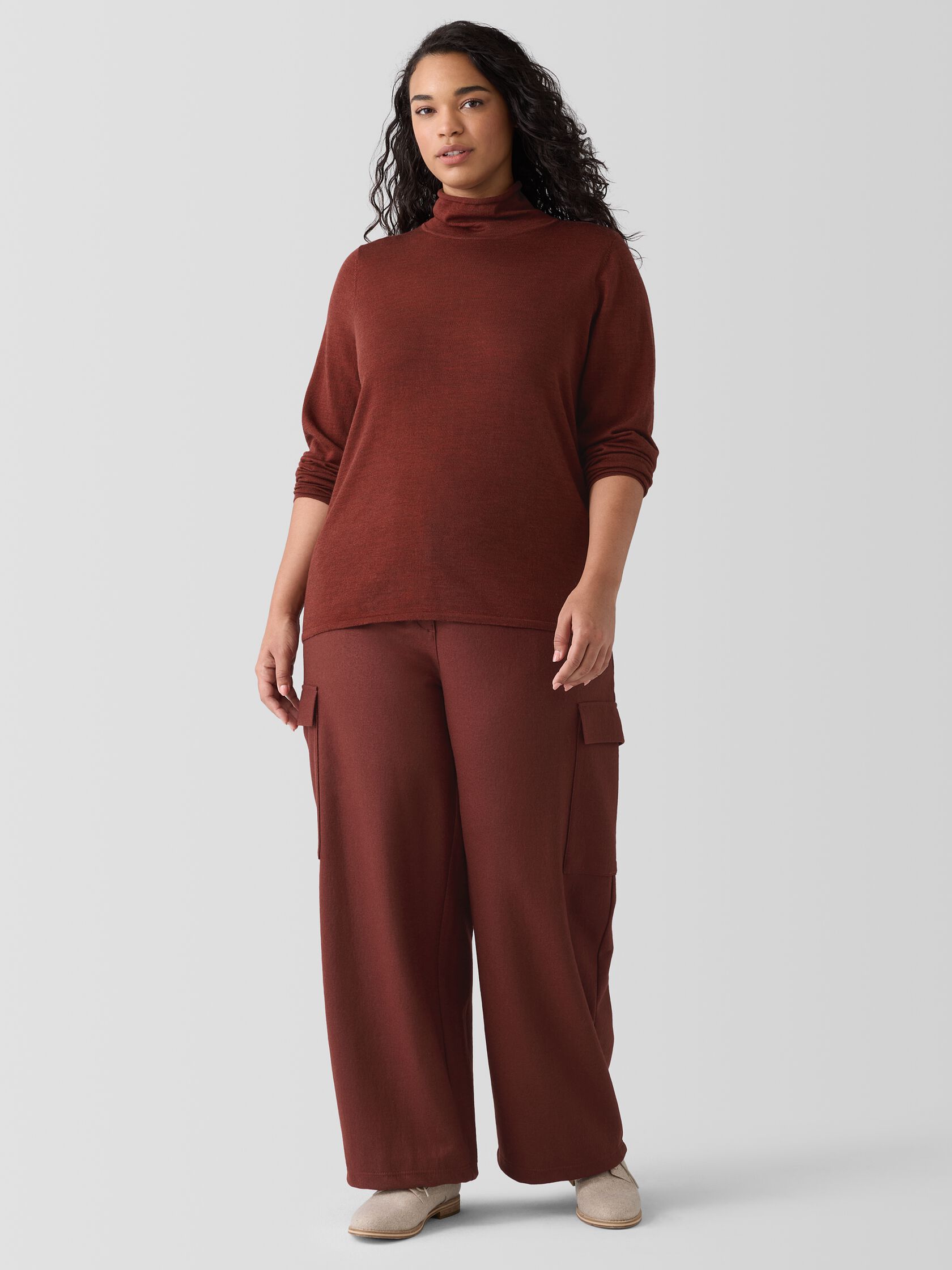 Felted Wool Jersey Cargo Pant in Regenerative Wool