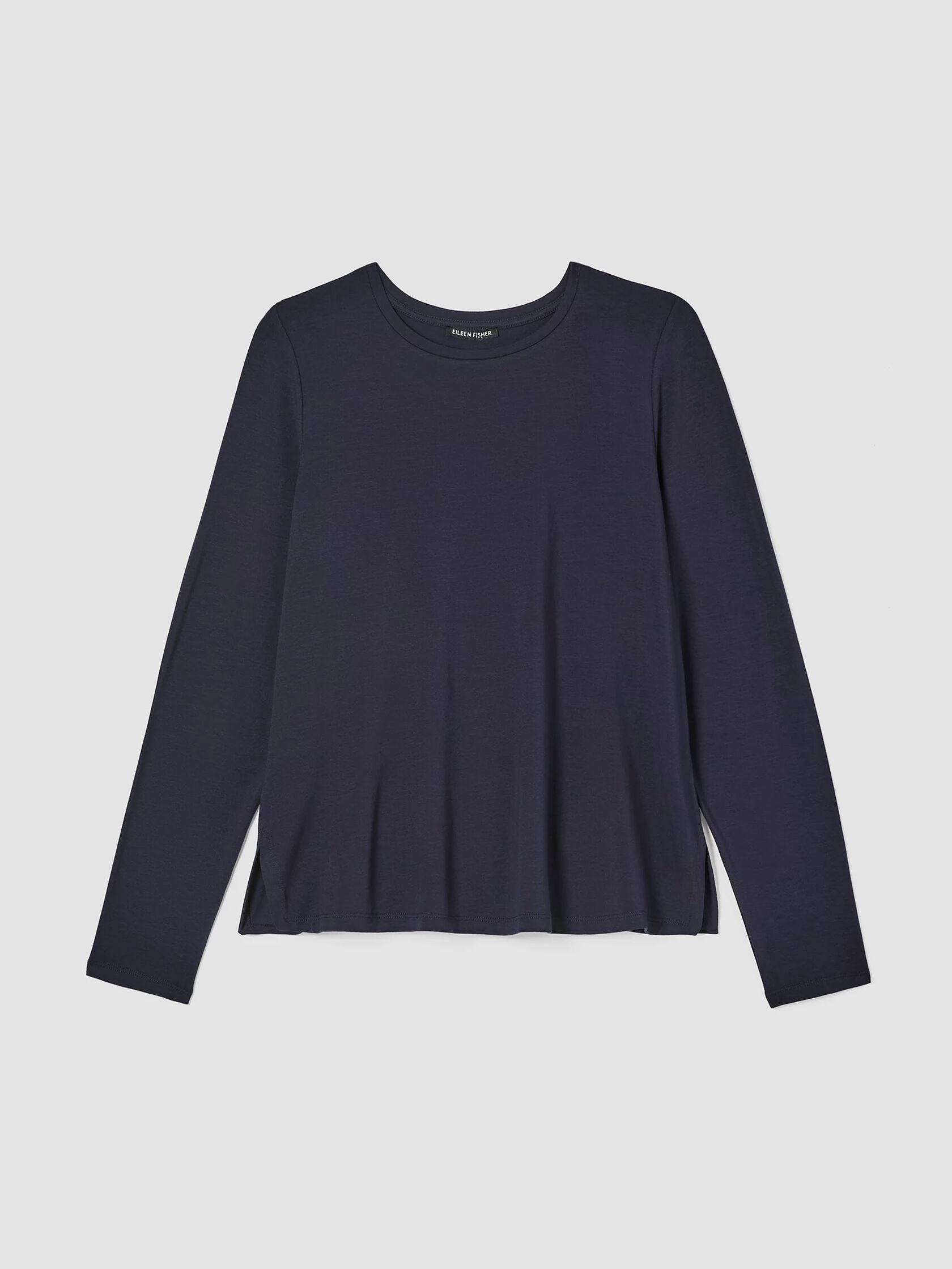 Stretch Jersey Knit Crew Neck Top