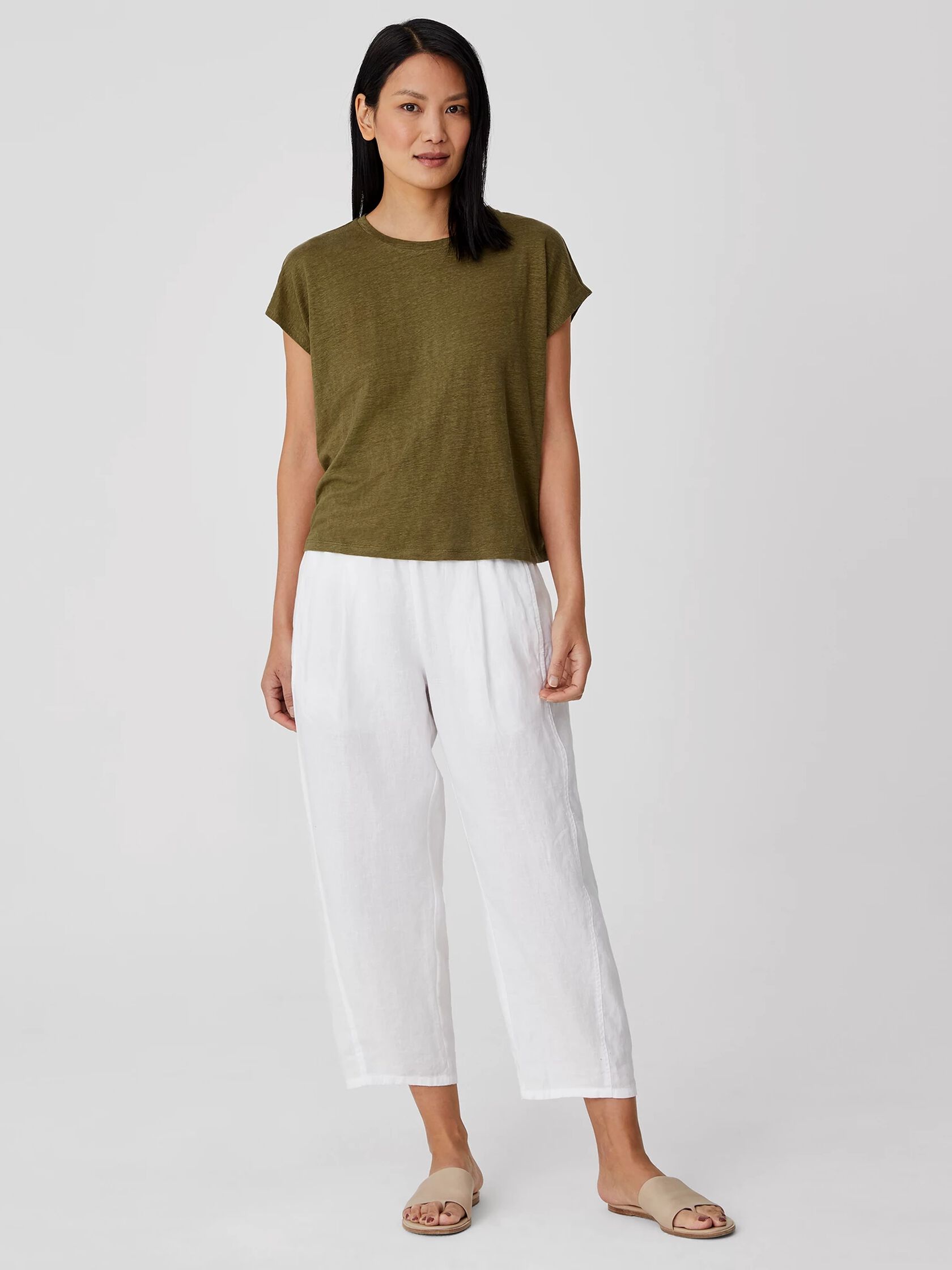 Organic Linen Jersey Square Top