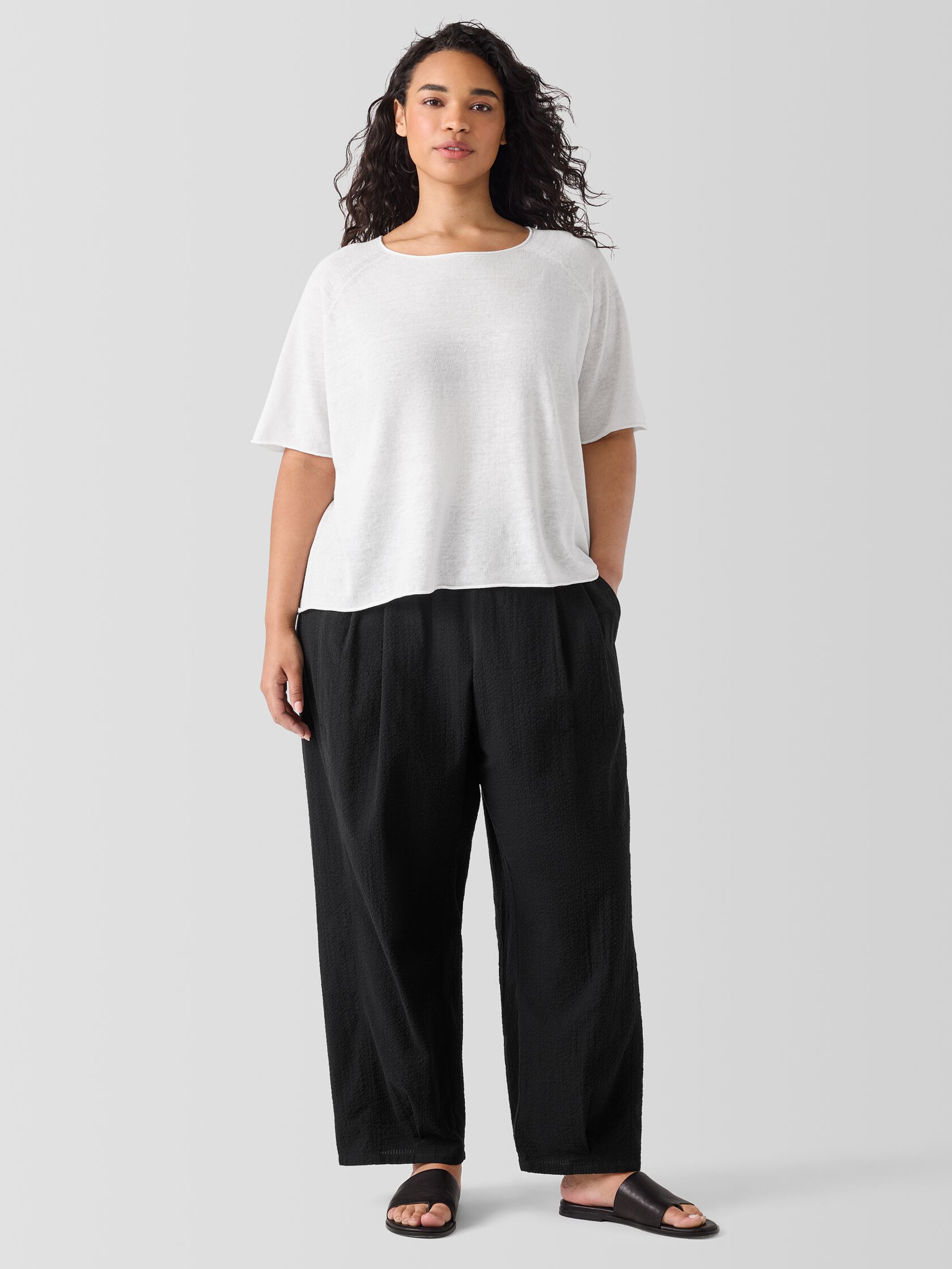 Organic Cotton Ripple Lantern Pant