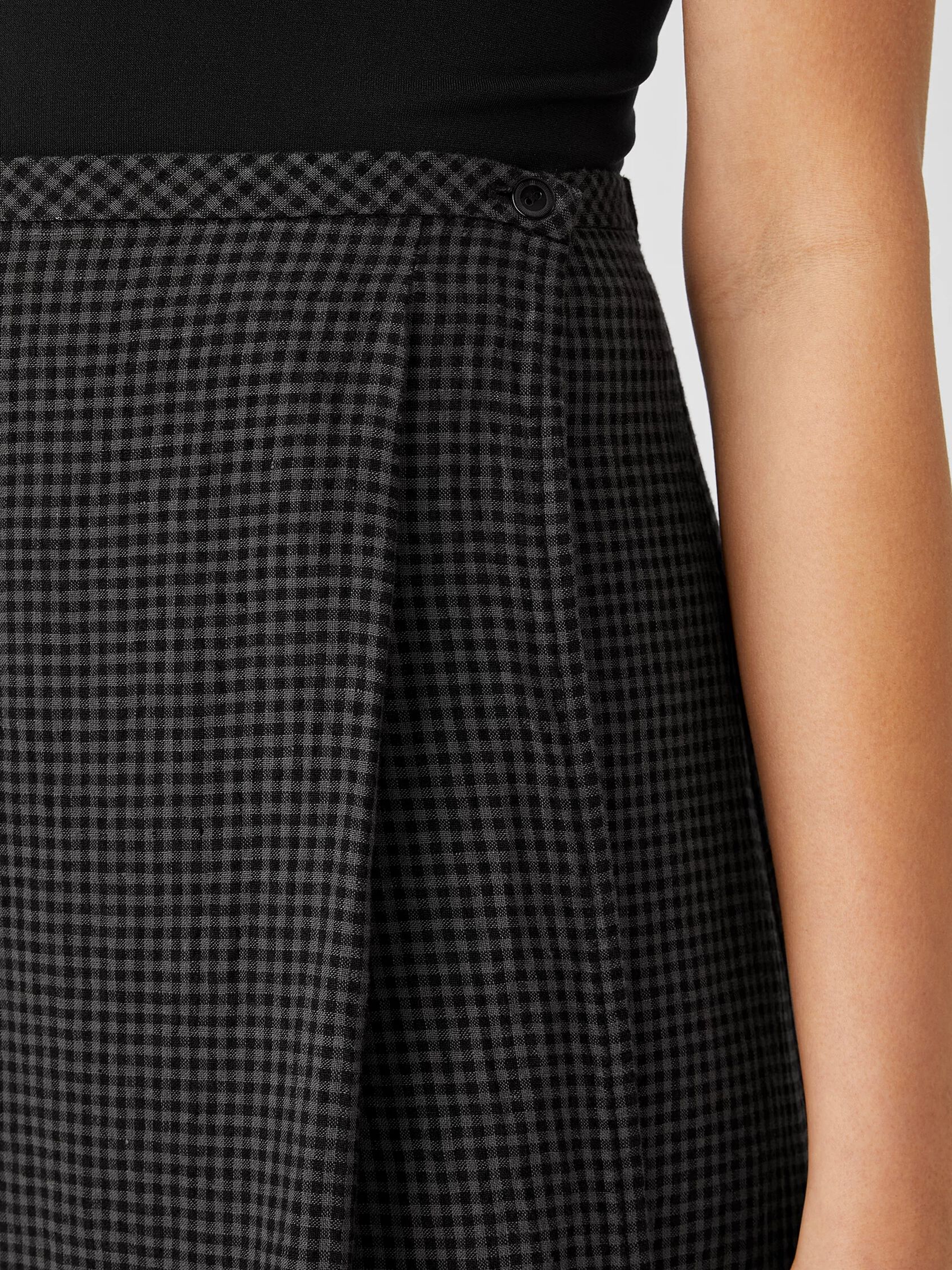 Puckered Organic Linen Wrap Skirt