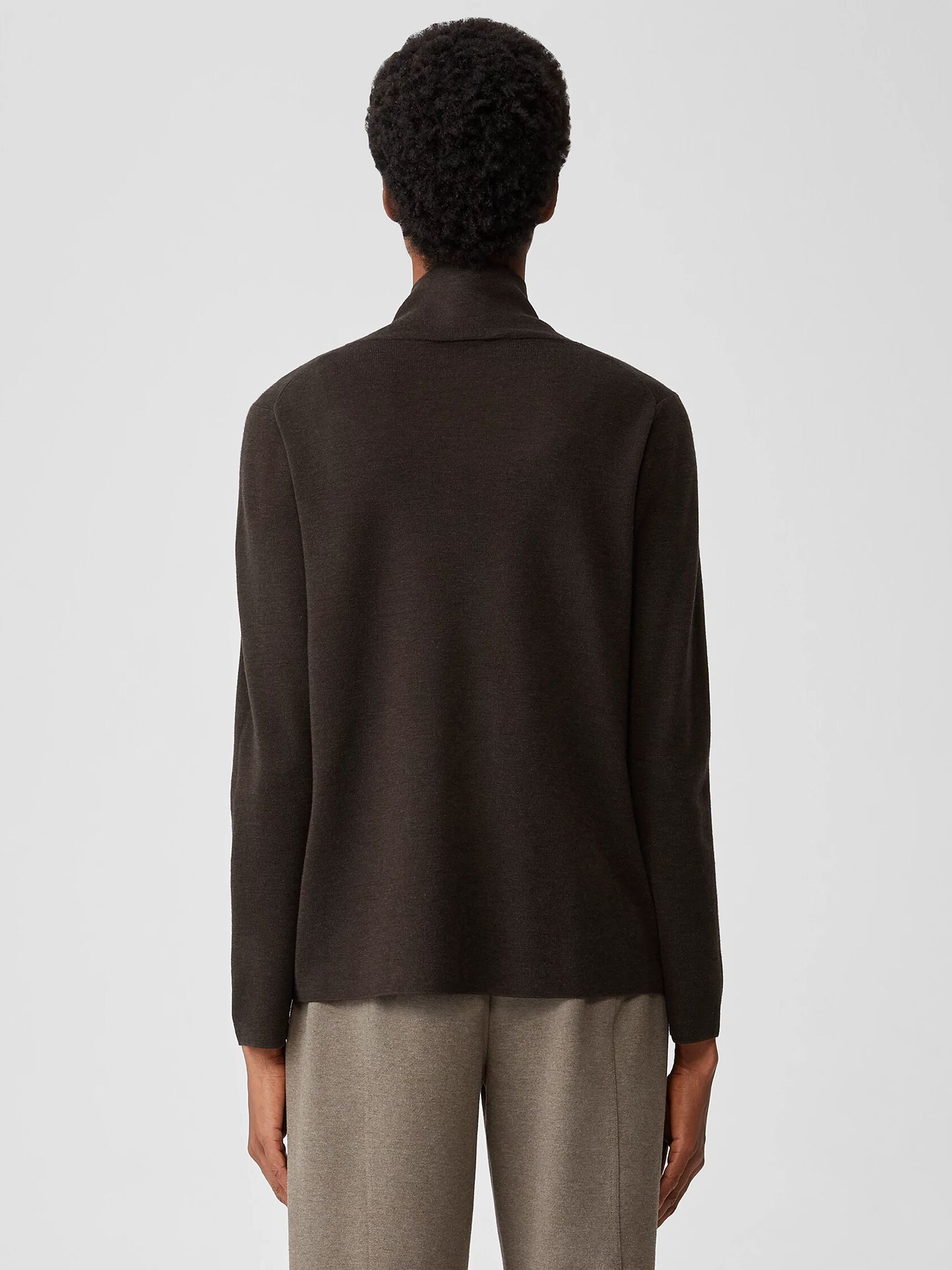 Ultrafine Merino Scrunch Neck Top in Responsible Wool