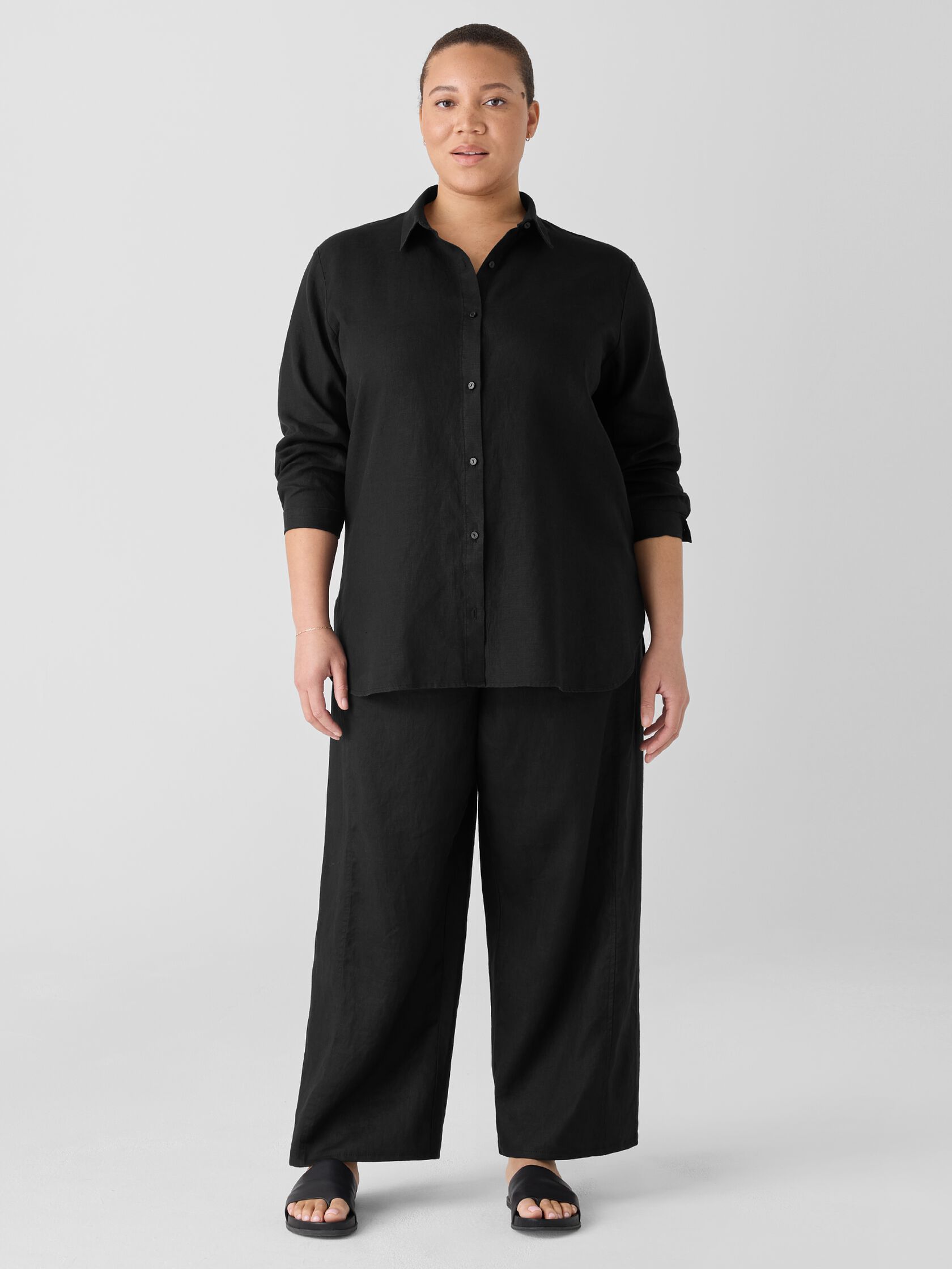 Organic Handkerchief Linen Classic Collar Shirt