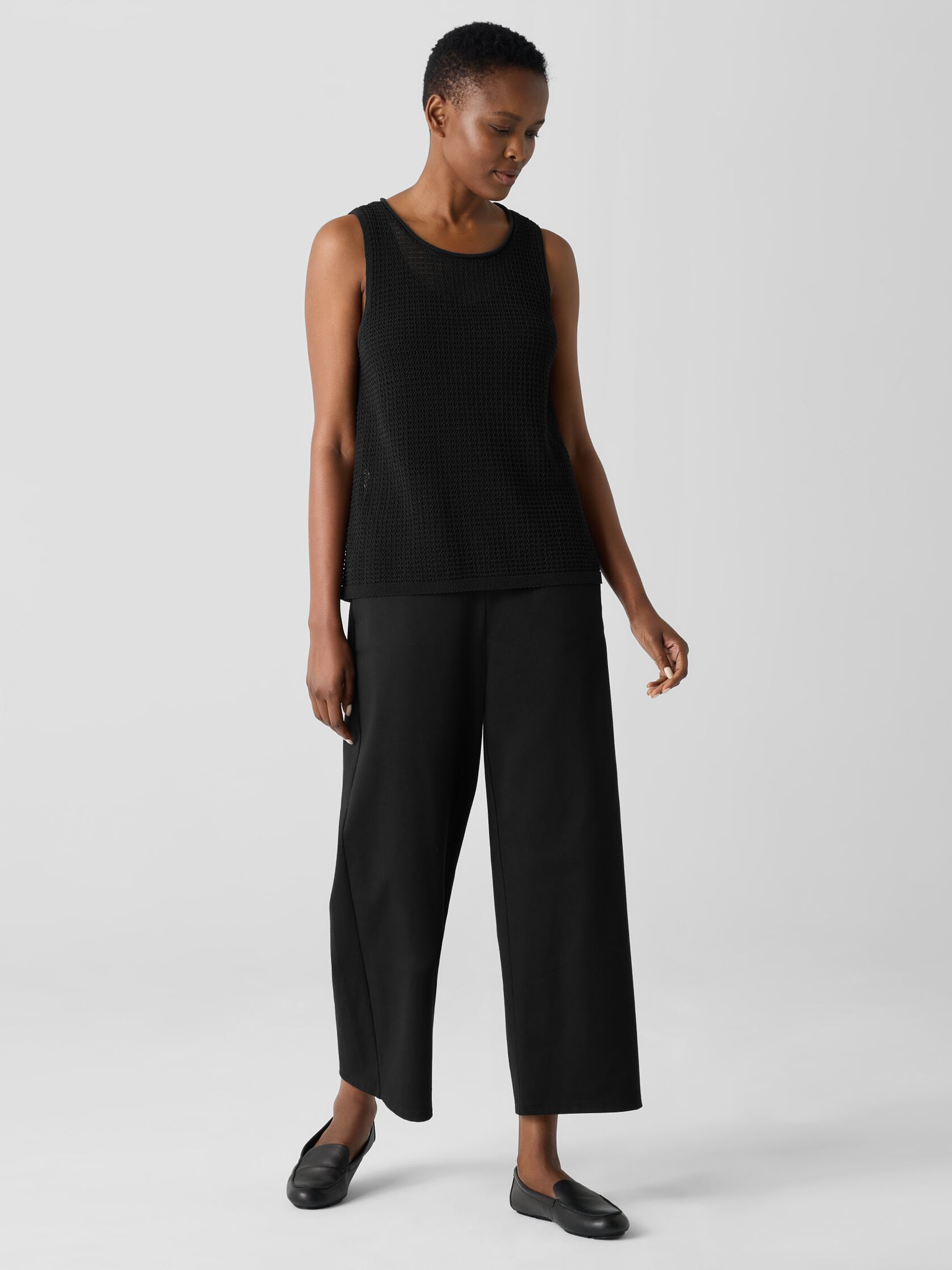 Organic Cotton Cord Sheen Round Neck Tank